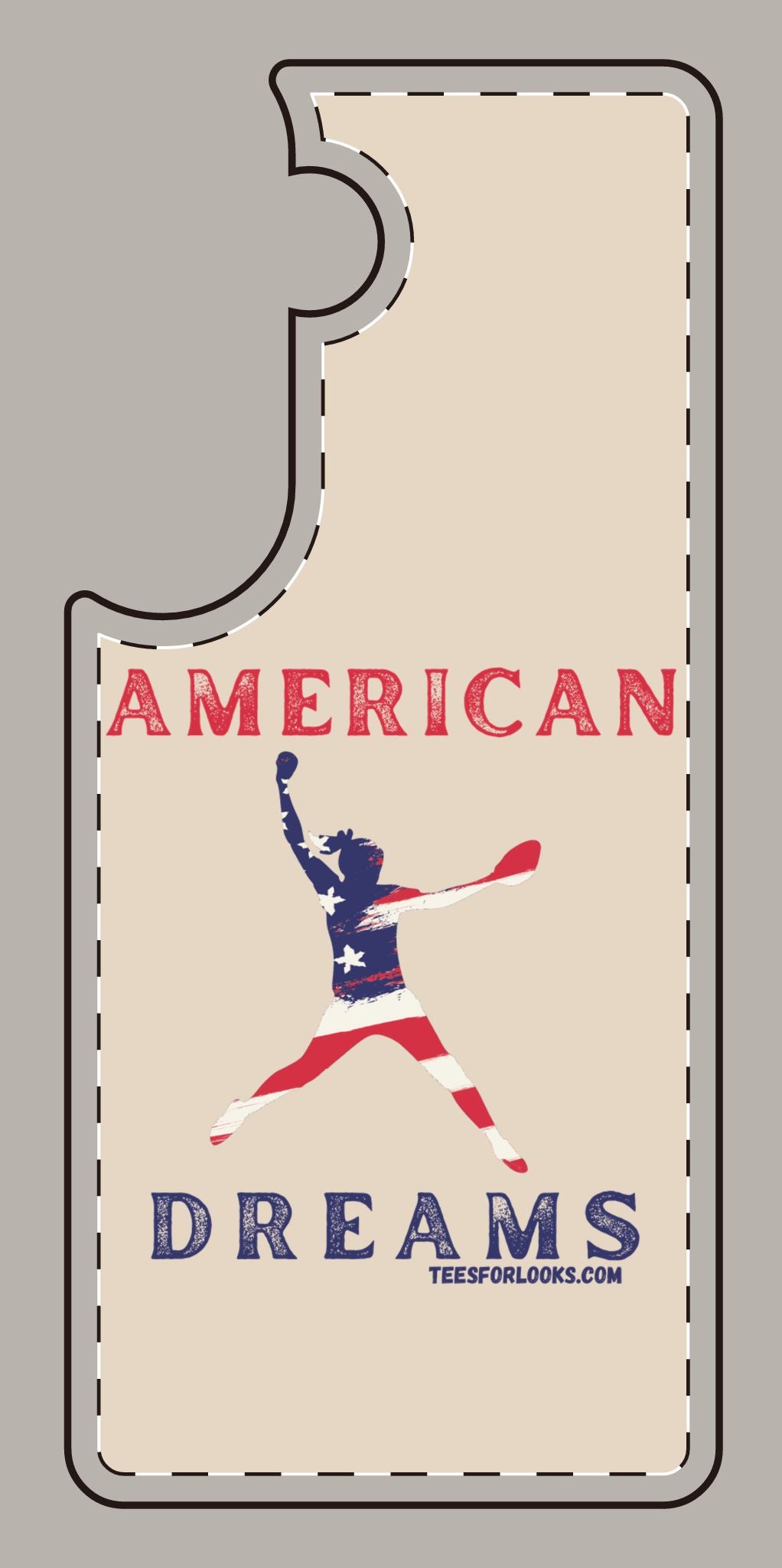 American Dreams Silicone Phone Case - Patriotic Design for Sports Lovers