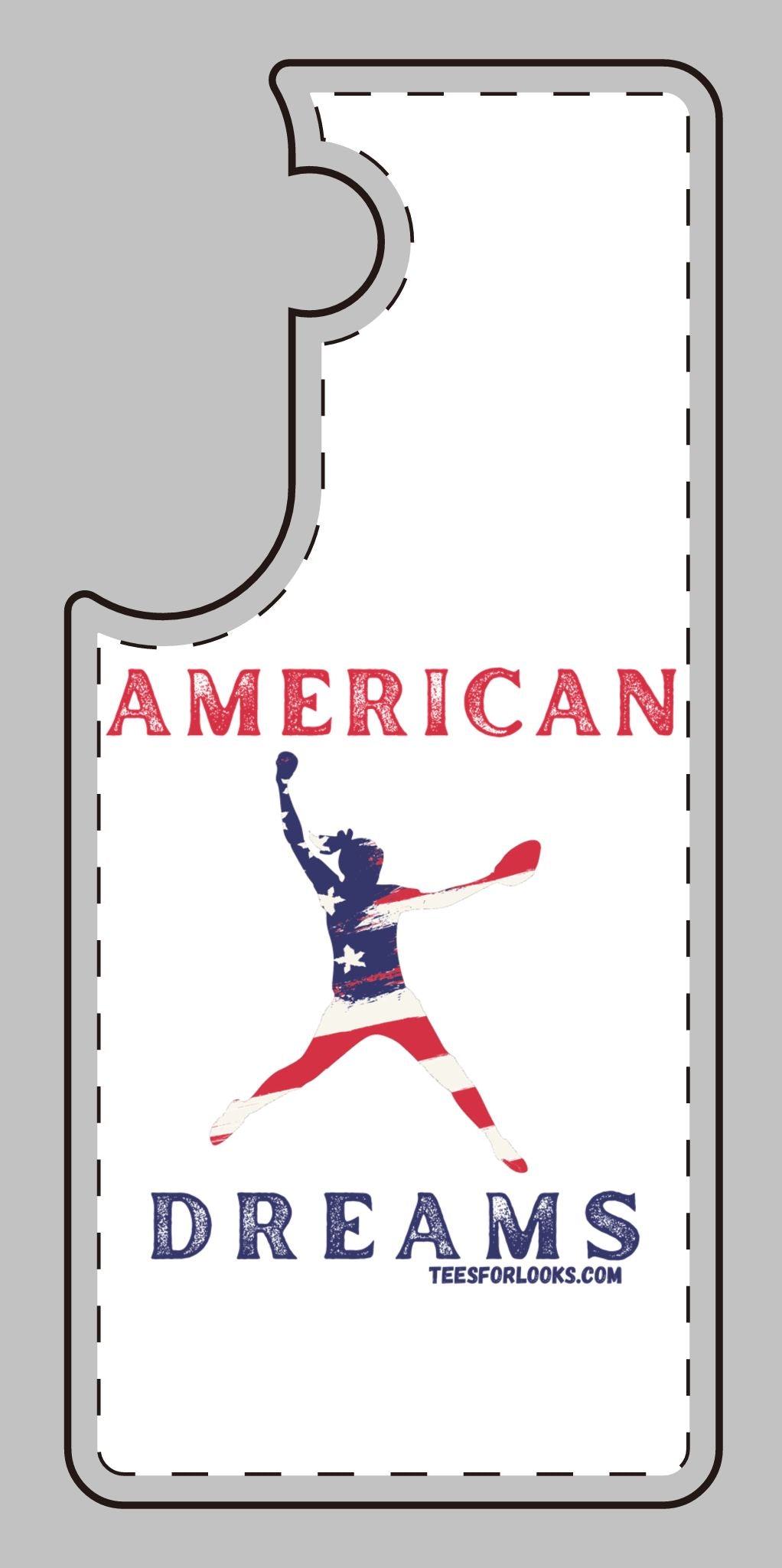 American Dreams Silicone Phone Case - Patriotic Design for Sports Lovers