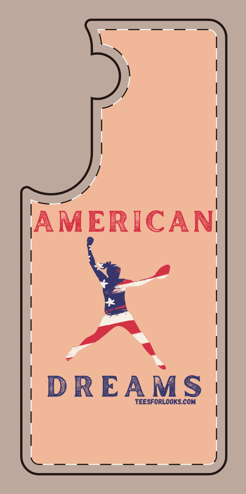 American Dreams Silicone Phone Case - Patriotic Design for Sports Lovers