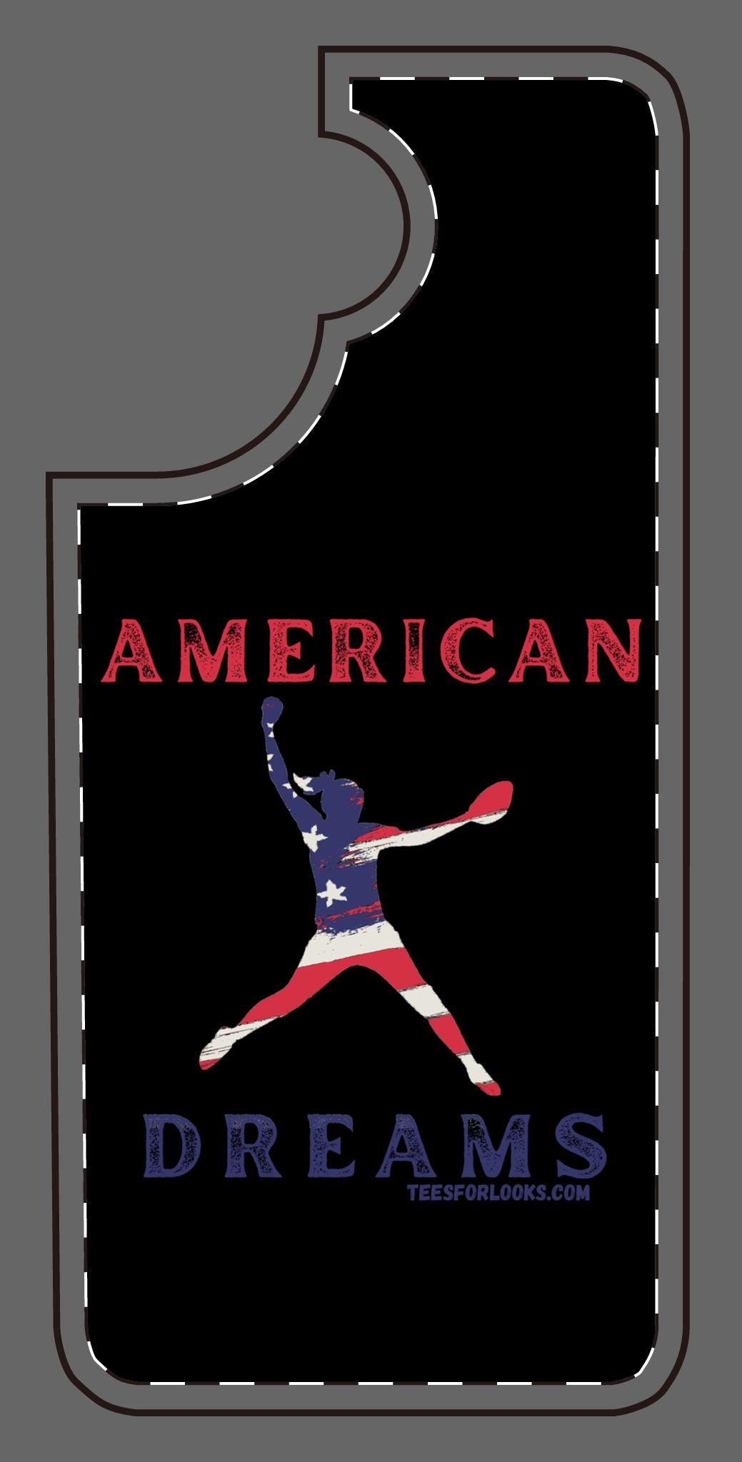 American Dreams Silicone Phone Case - Patriotic Design for Sports Lovers