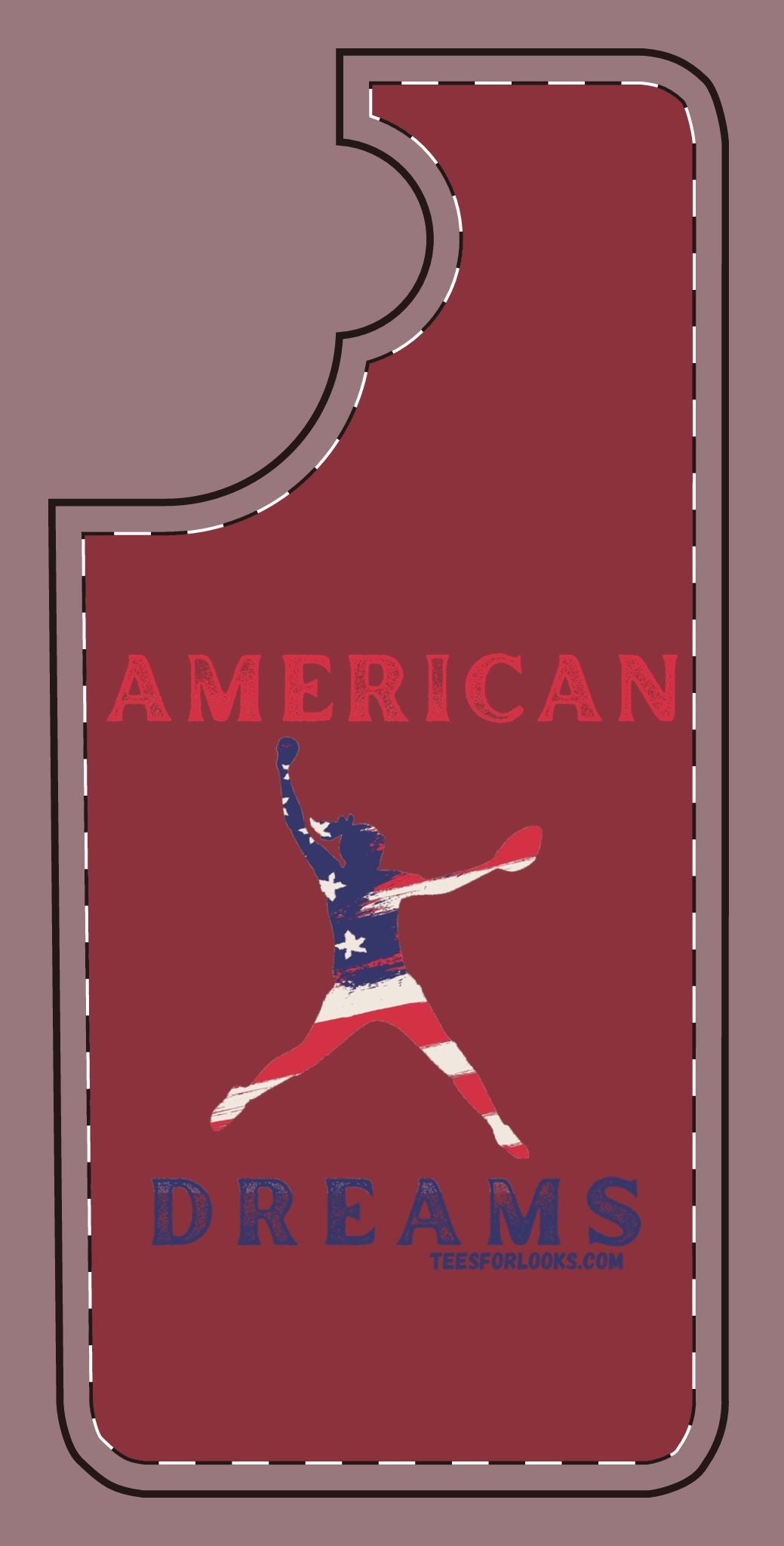 American Dreams Silicone Phone Case - Patriotic Design for Sports Lovers