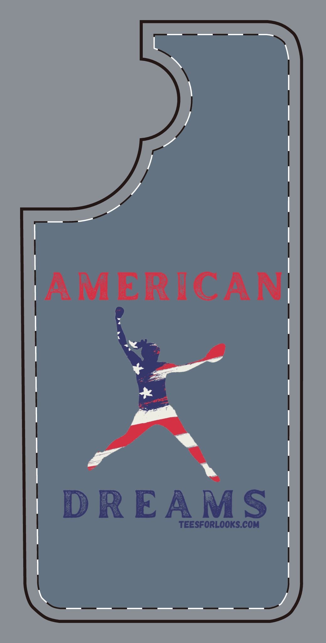 American Dreams Silicone Phone Case - Patriotic Design for Sports Lovers