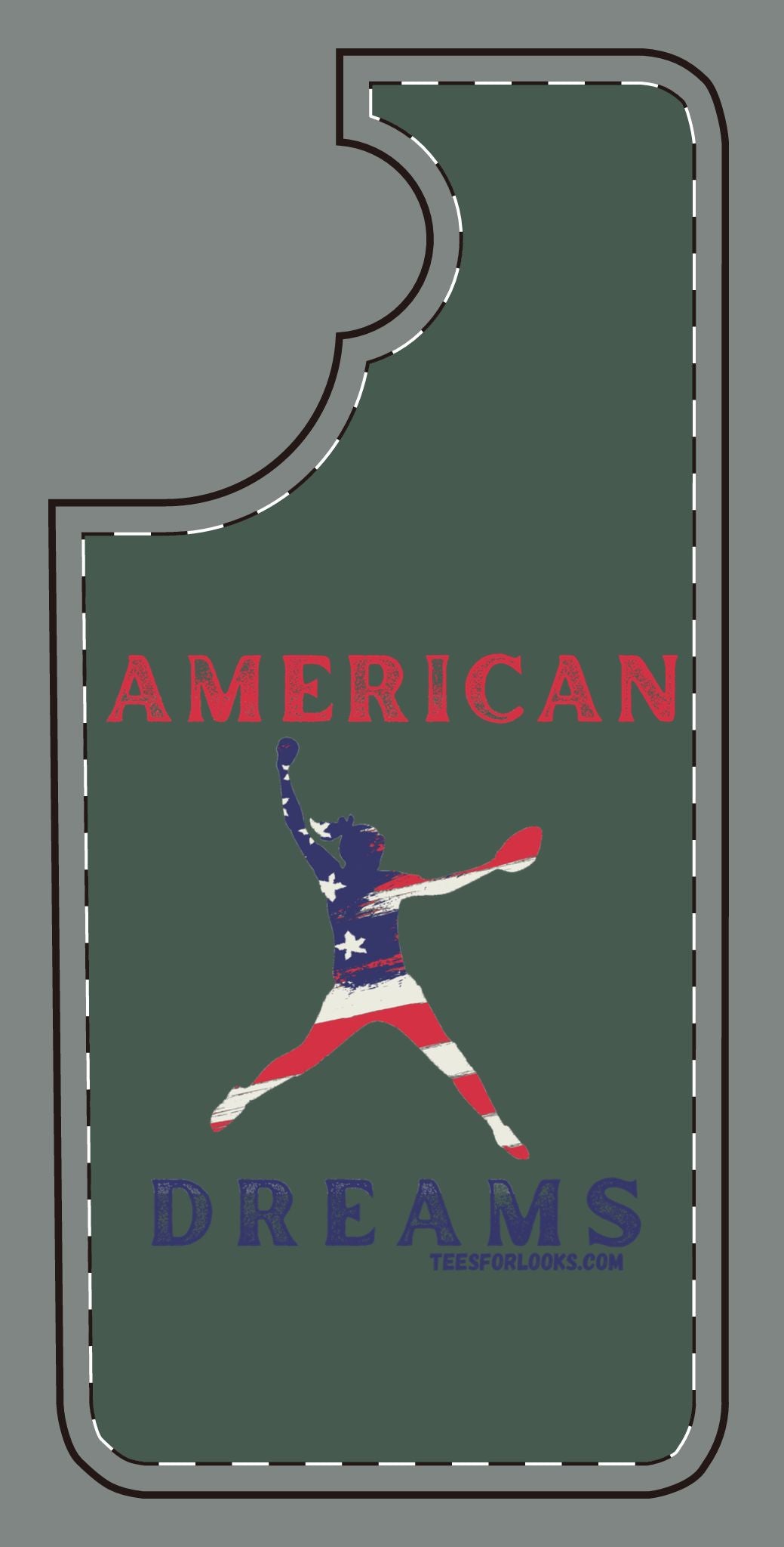 American Dreams Silicone Phone Case - Patriotic Design for Sports Lovers