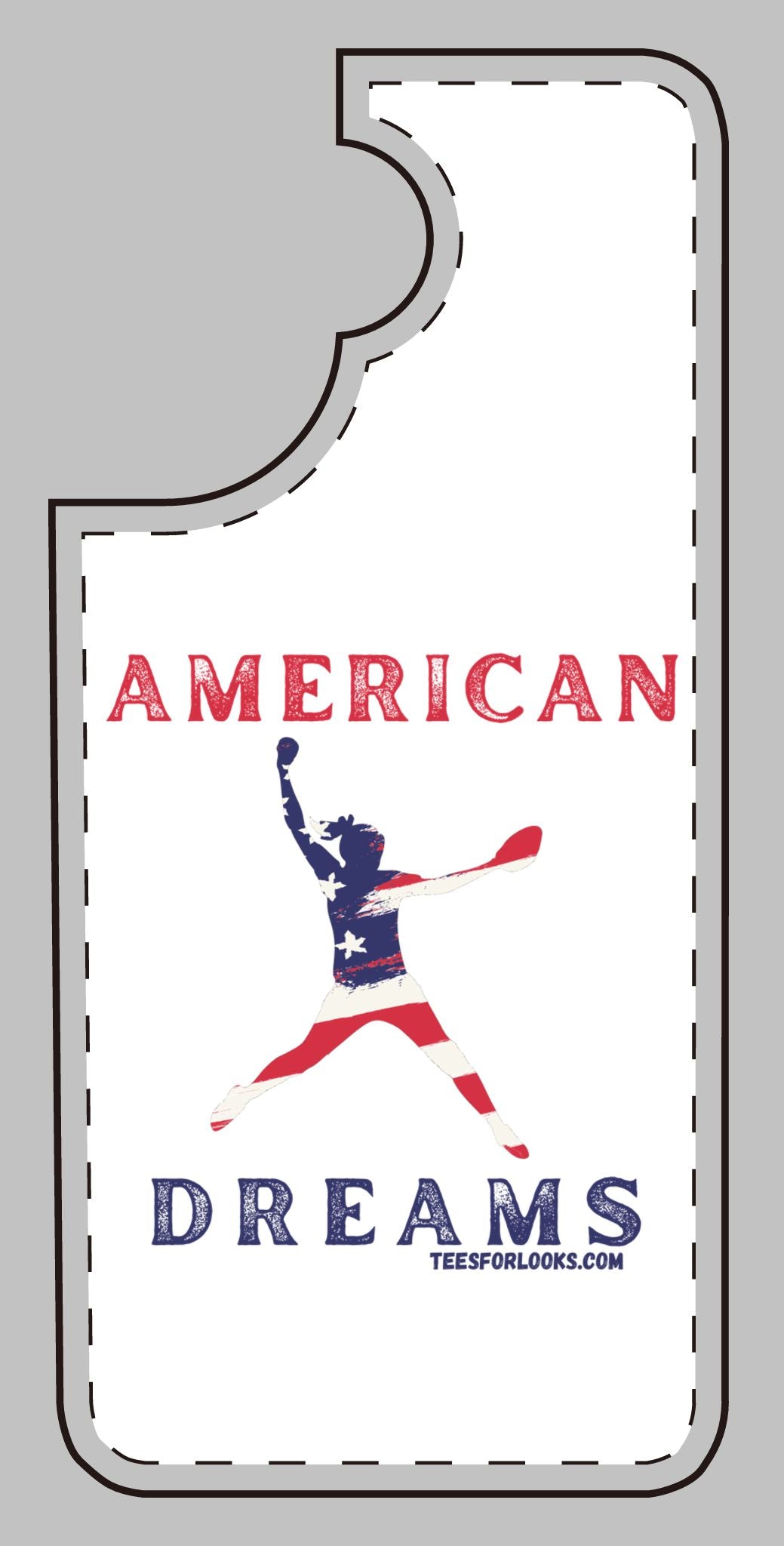 American Dreams Silicone Phone Case - Patriotic Design for Sports Lovers