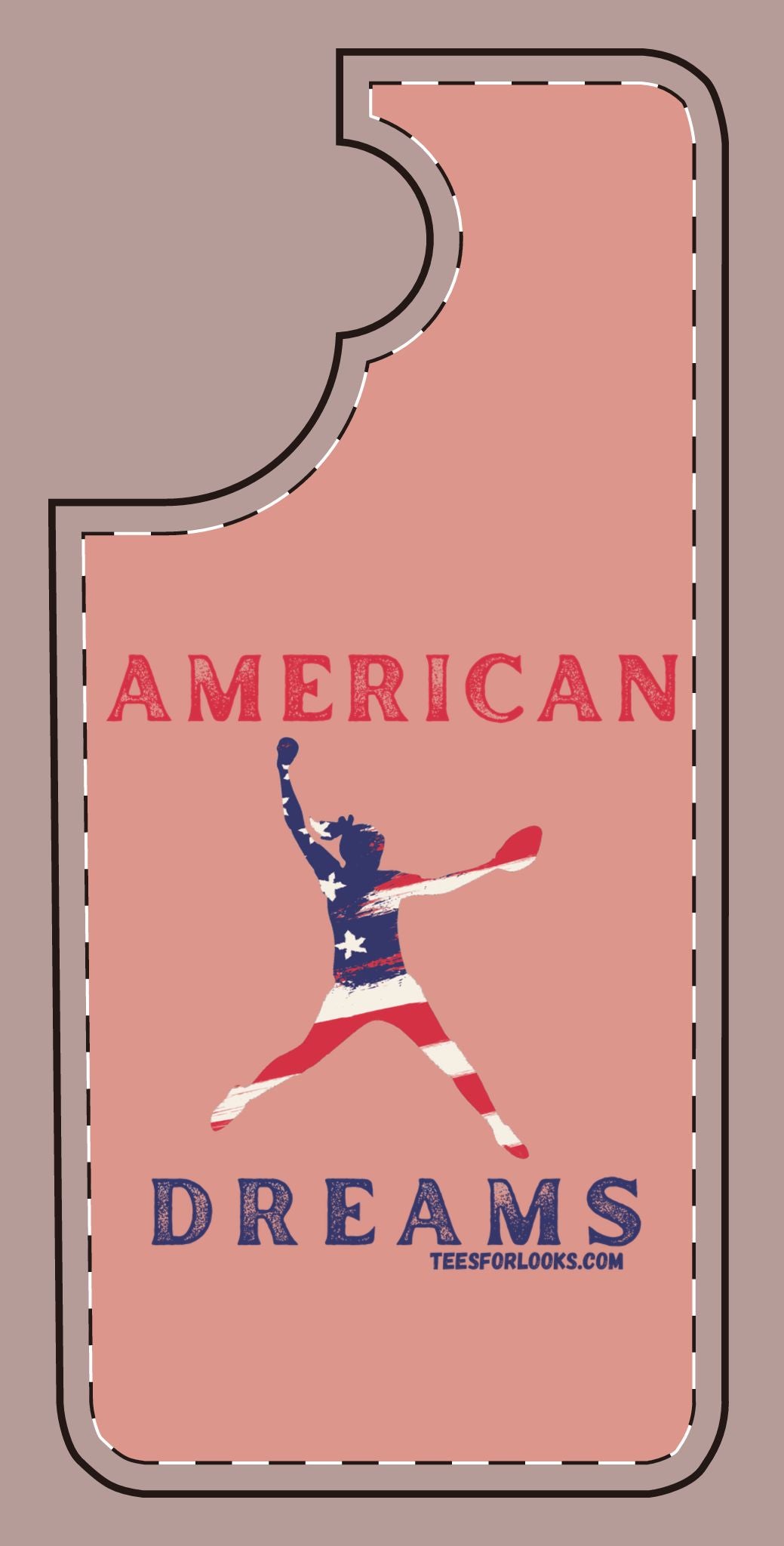 American Dreams Silicone Phone Case - Patriotic Design for Sports Lovers