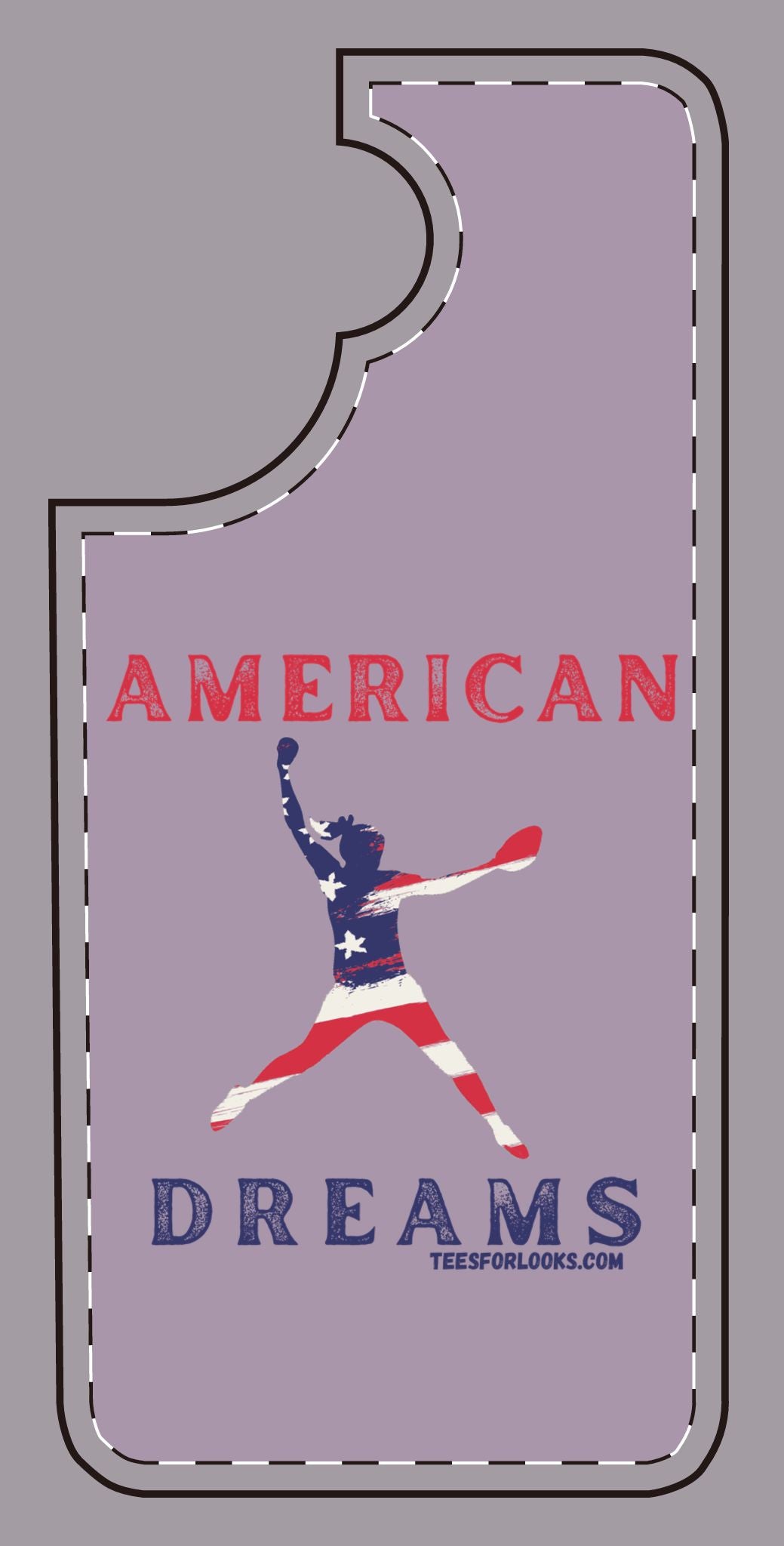 American Dreams Silicone Phone Case - Patriotic Design for Sports Lovers