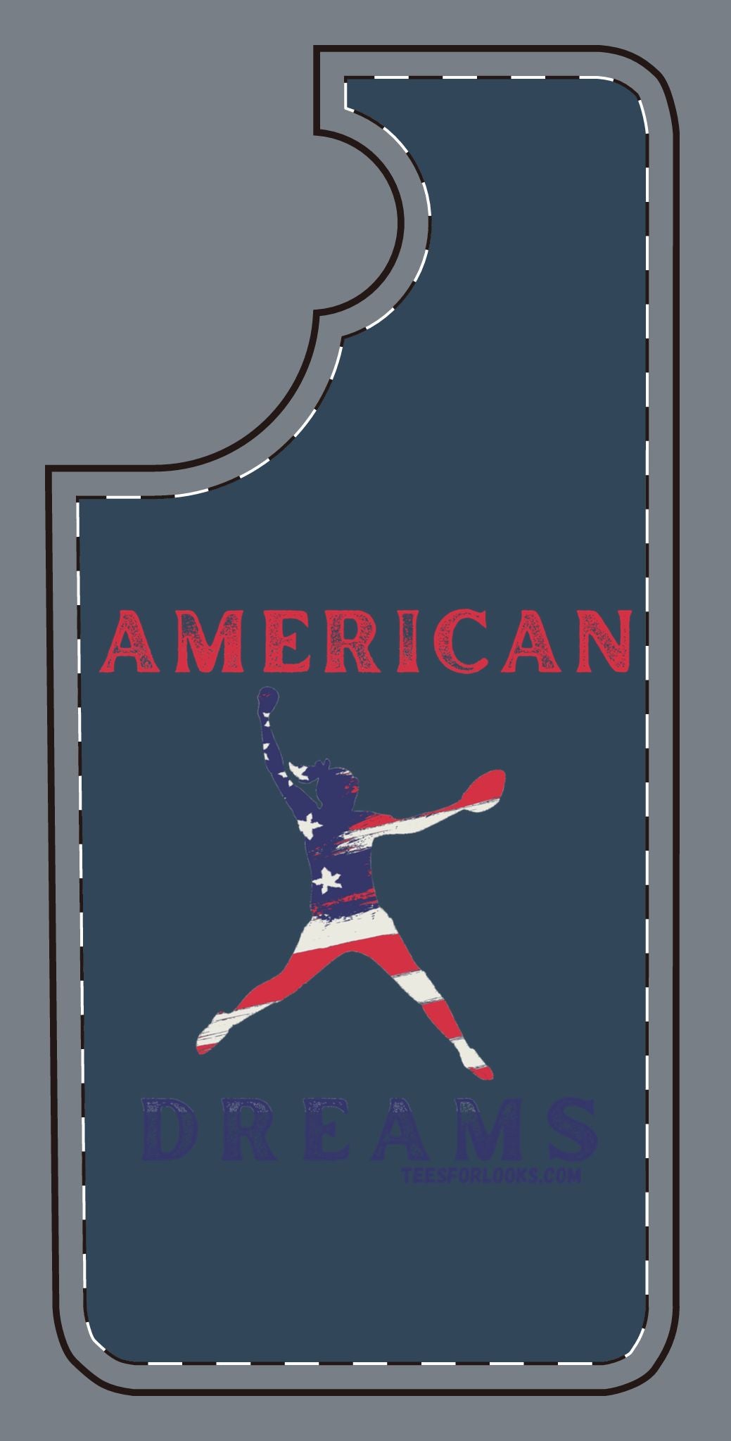 American Dreams Silicone Phone Case - Patriotic Design for Sports Lovers