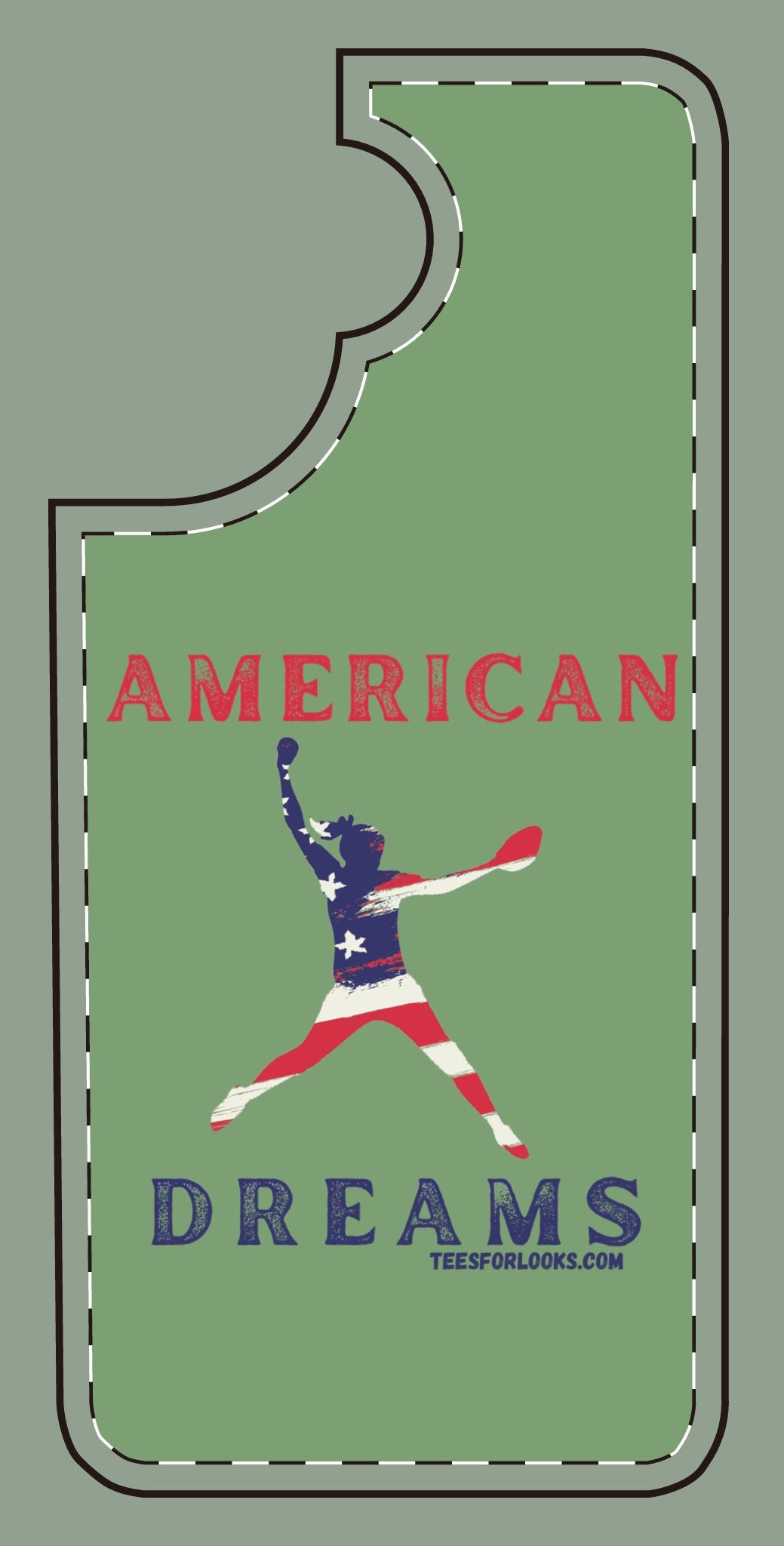 American Dreams Silicone Phone Case - Patriotic Design for Sports Lovers