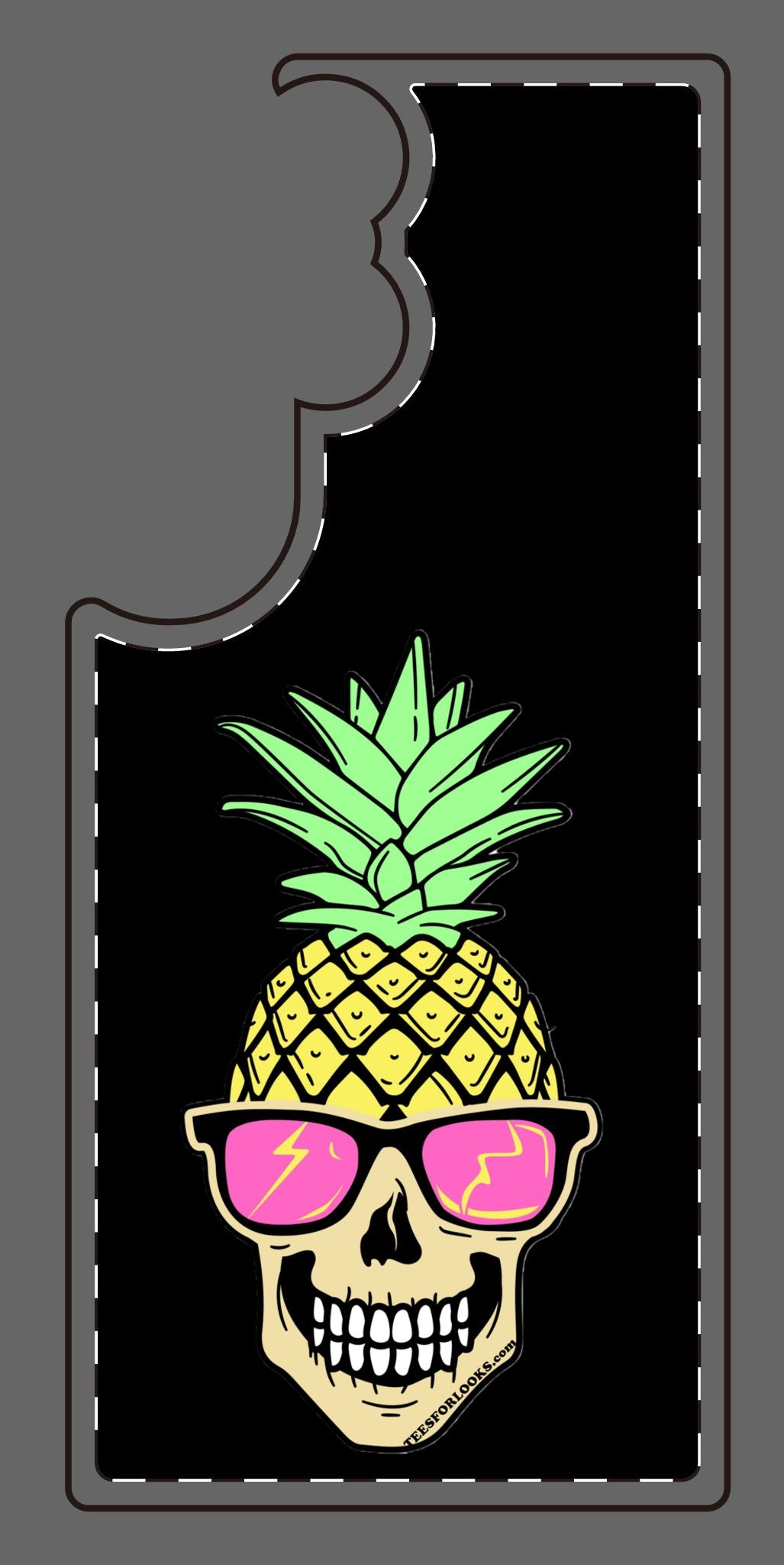 Cool Pineapple Skull Silicone Phone Case - Funky Summer Vibe