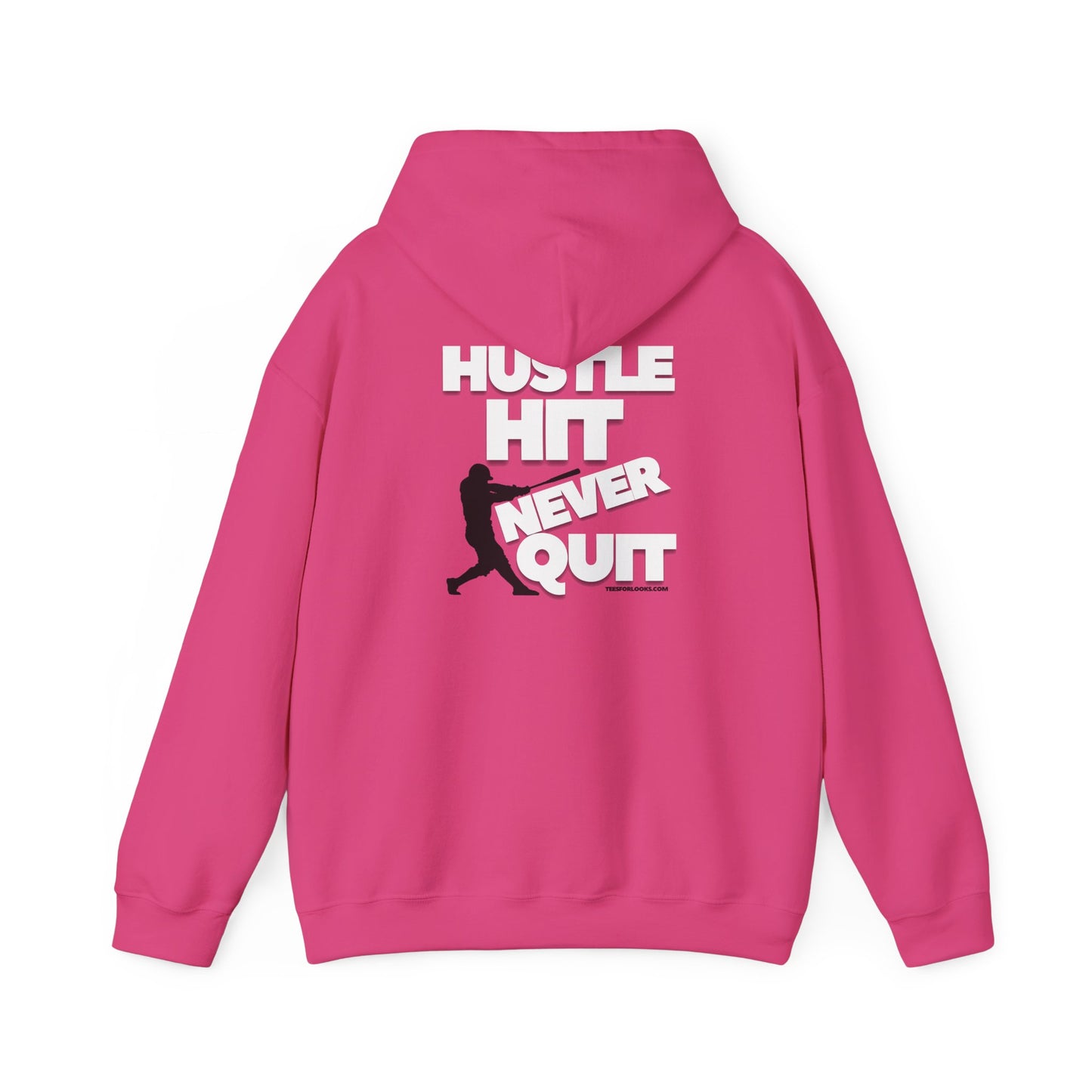 Hustle Hit Never Quit Unisex Hoodie - Motivational Sweatshirt for Athletes