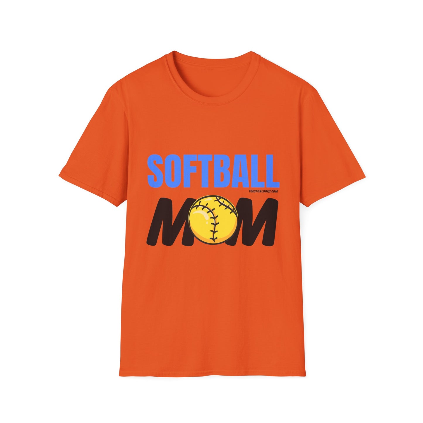 Softball Mom Unisex Softstyle T-Shirt - Perfect Gift for Softball Enthusiasts