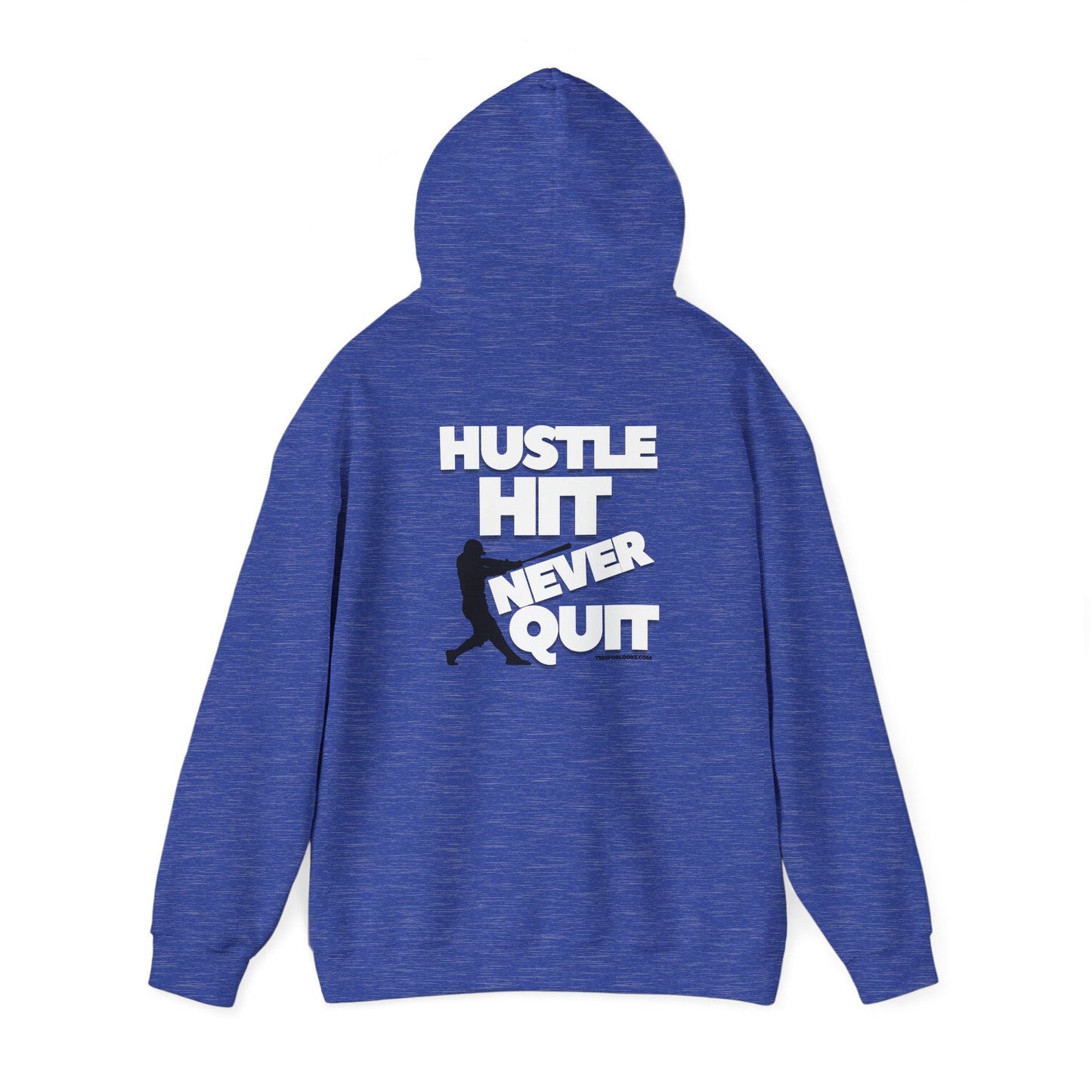 Hustle Hit Never Quit Unisex Hoodie - Motivational Sweatshirt for Athletes