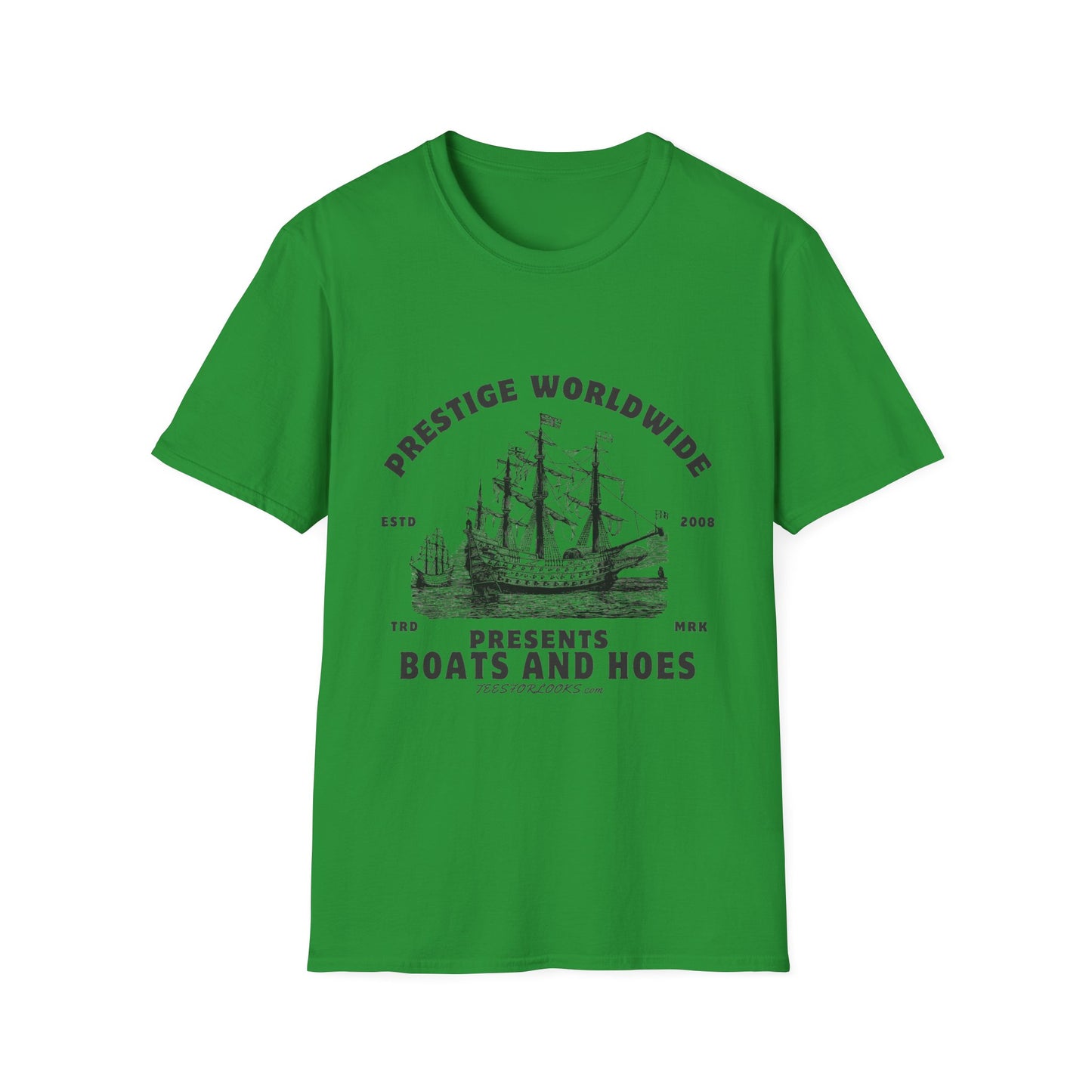 Prestige Worldwide T-Shirt - Boats and Hoes Graphic Tee for Fun Lovers