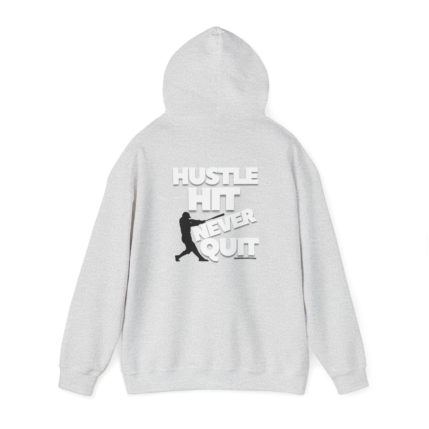 Hustle Hit Never Quit Unisex Hoodie - Motivational Sweatshirt for Athletes