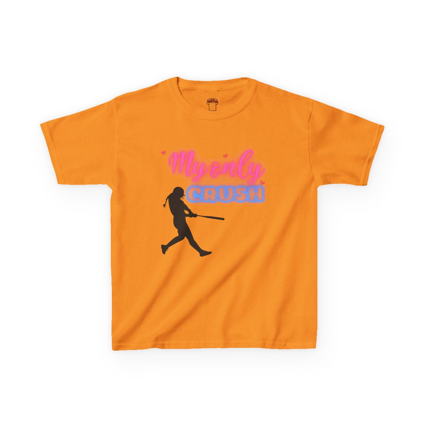 Kids Baseball Lover Tee - "My Only Crush" Design