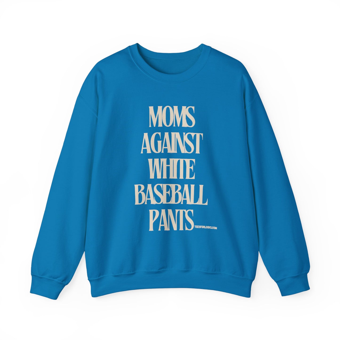 Moms Against White Baseball Pants Sweatshirt | Unisex Heavy Blend™ Crewneck