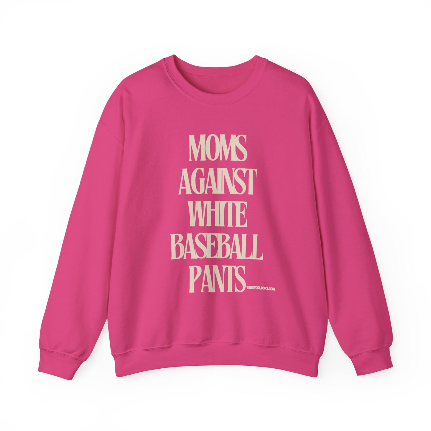 Moms Against White Baseball Pants Sweatshirt | Unisex Heavy Blend™ Crewneck