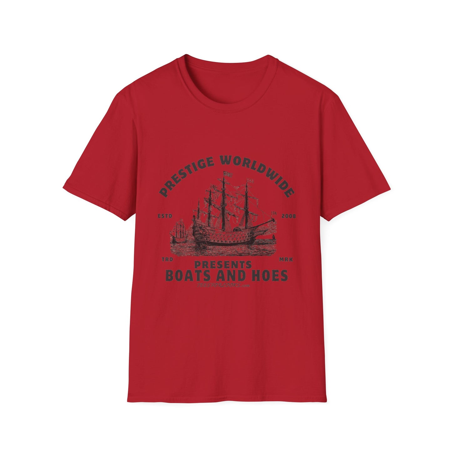 Prestige Worldwide T-Shirt - Boats and Hoes Graphic Tee for Fun Lovers