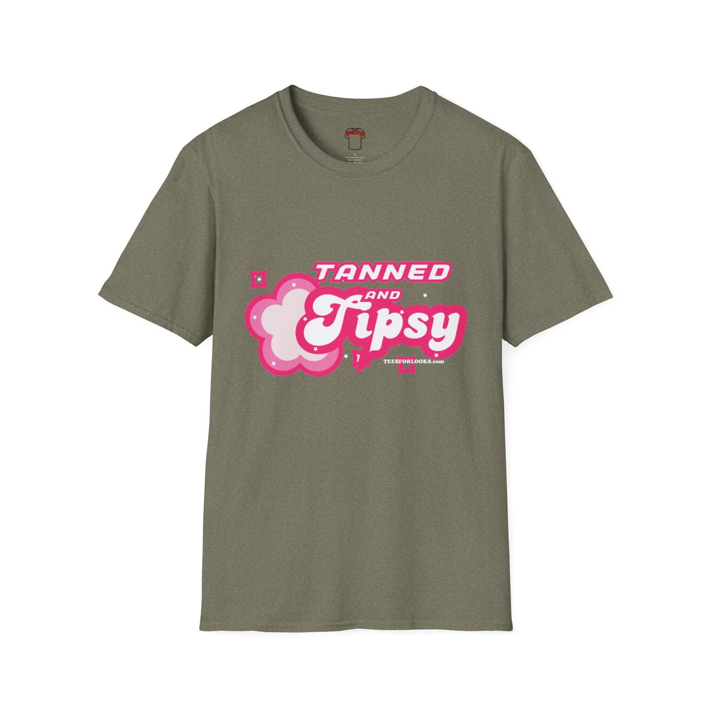 Tanned and Tipsy Unisex Softstyle T-Shirt - Fun Summer Vibe Tee