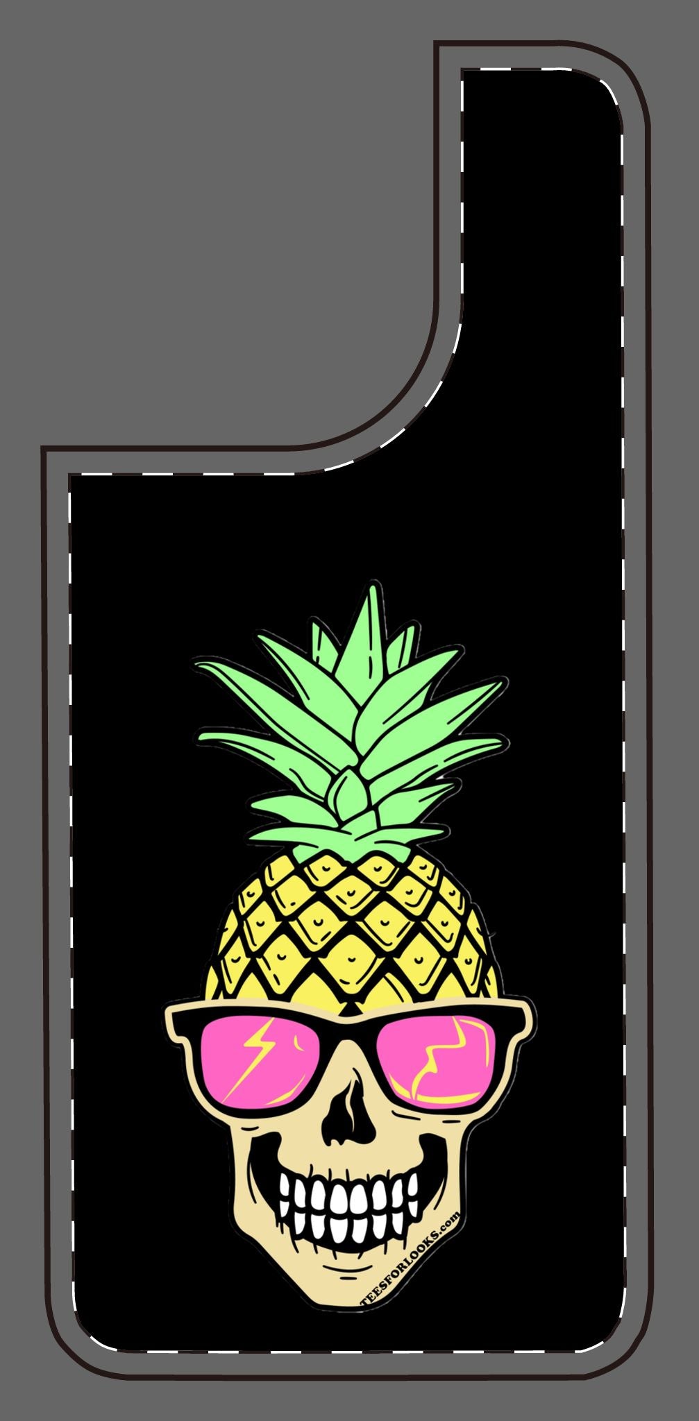 Cool Pineapple Skull Silicone Phone Case - Funky Summer Vibe