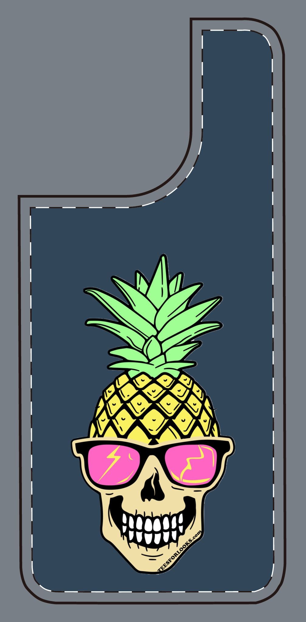 Cool Pineapple Skull Silicone Phone Case - Funky Summer Vibe