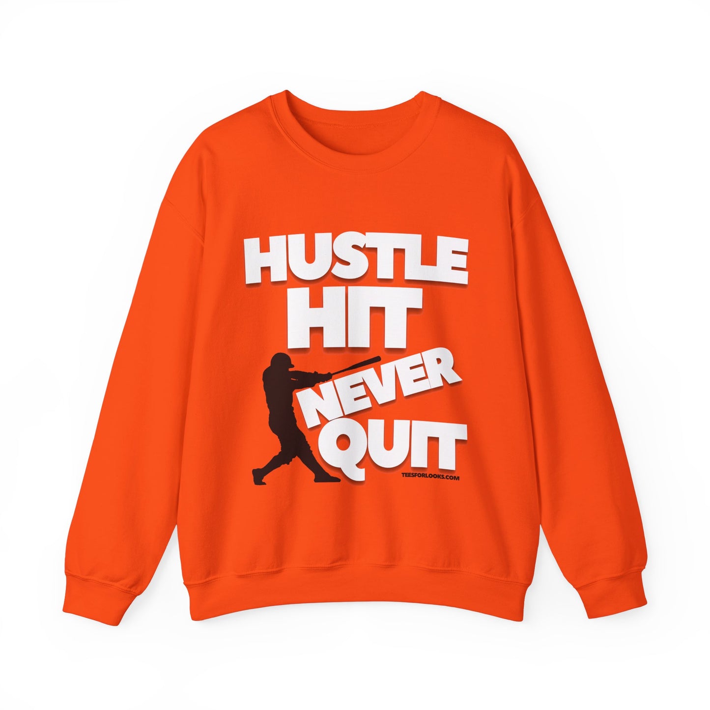 Hustle Hit Never Quit Unisex Crewneck Sweatshirt - Motivational Apparel for Everyday Champions