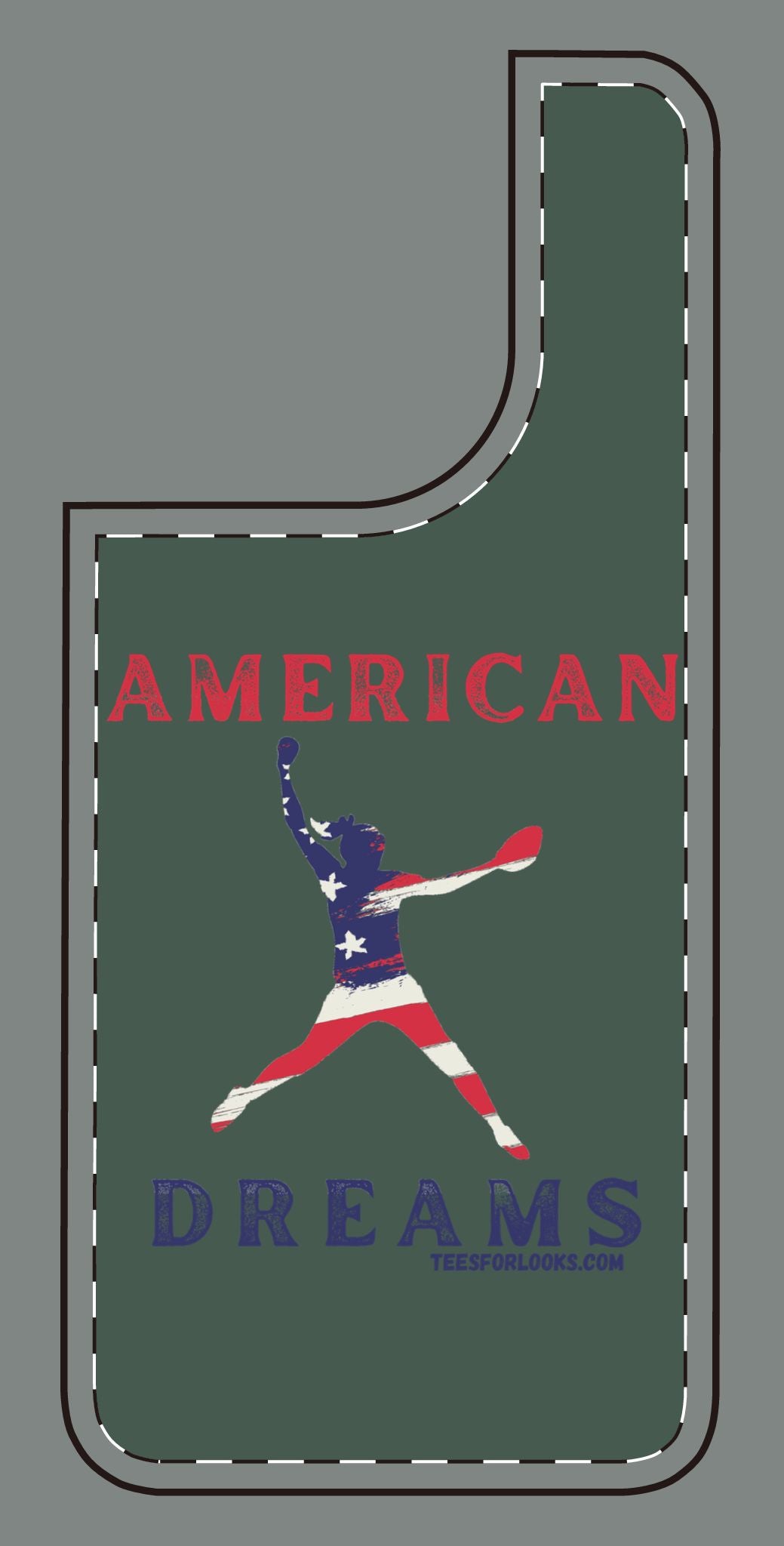 American Dreams Silicone Phone Case - Patriotic Design for Sports Lovers