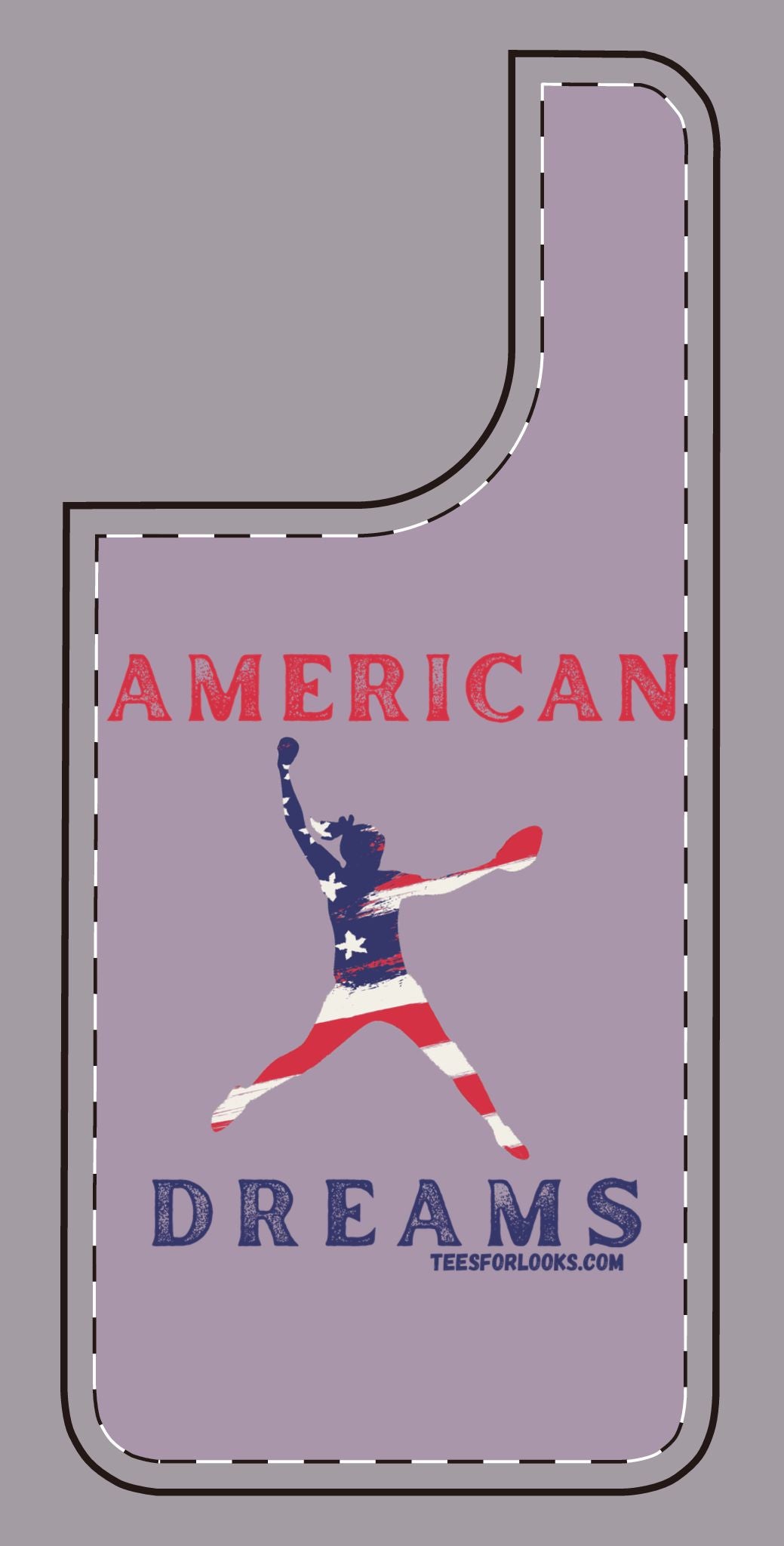 American Dreams Silicone Phone Case - Patriotic Design for Sports Lovers