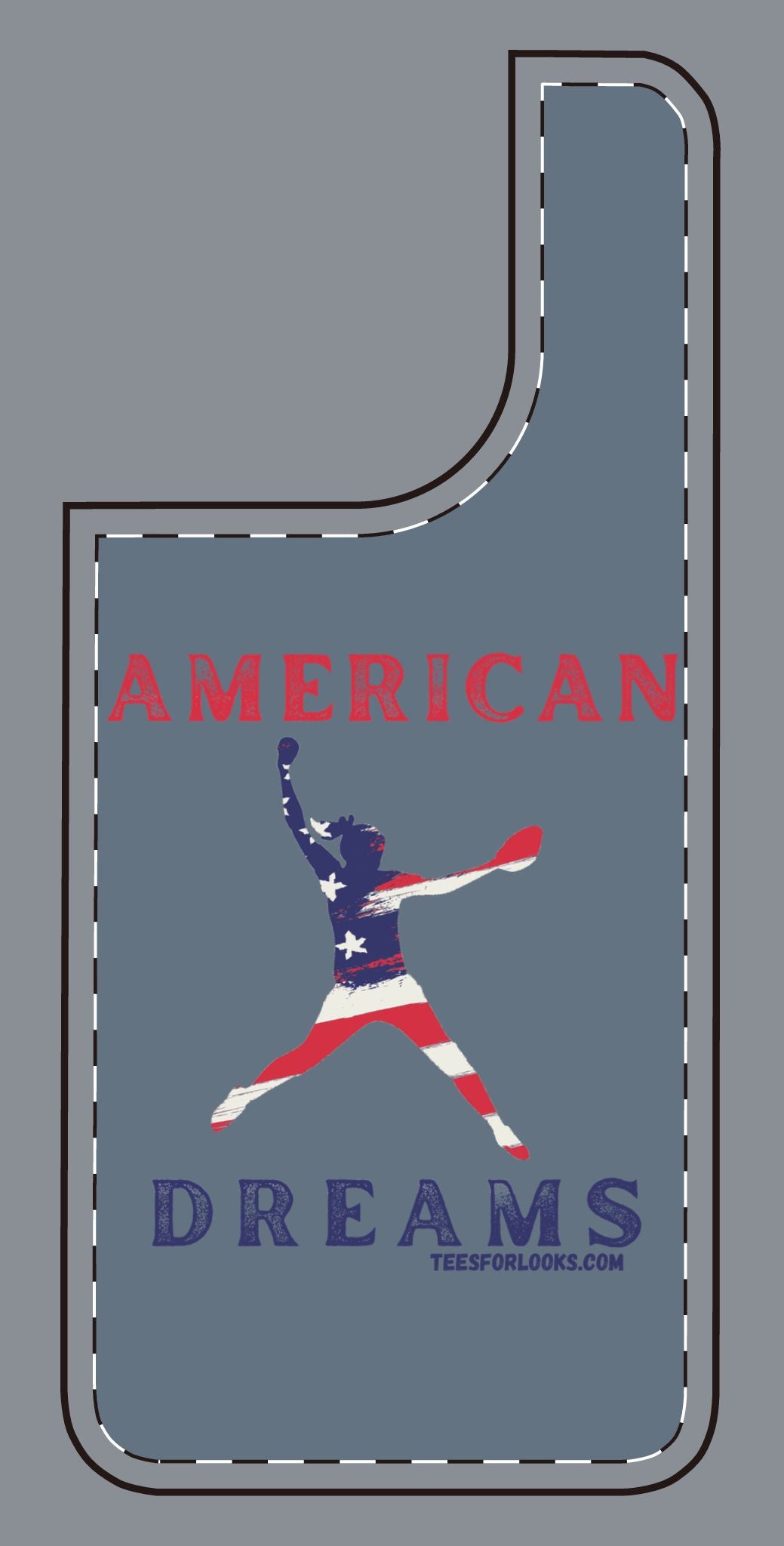 American Dreams Silicone Phone Case - Patriotic Design for Sports Lovers