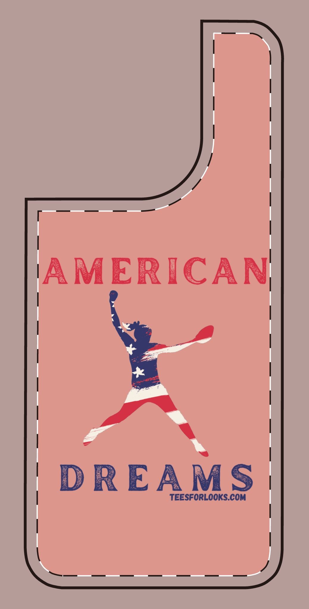 American Dreams Silicone Phone Case - Patriotic Design for Sports Lovers