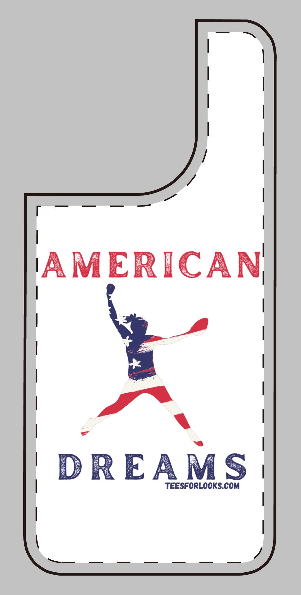 American Dreams Silicone Phone Case - Patriotic Design for Sports Lovers