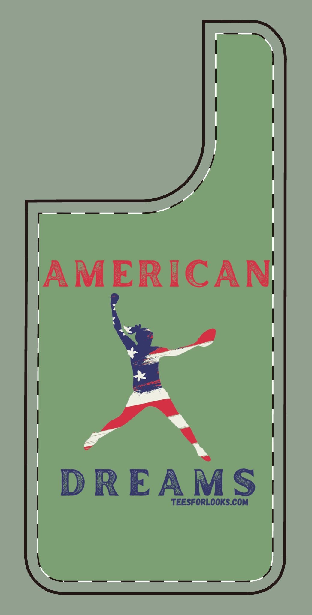 American Dreams Silicone Phone Case - Patriotic Design for Sports Lovers