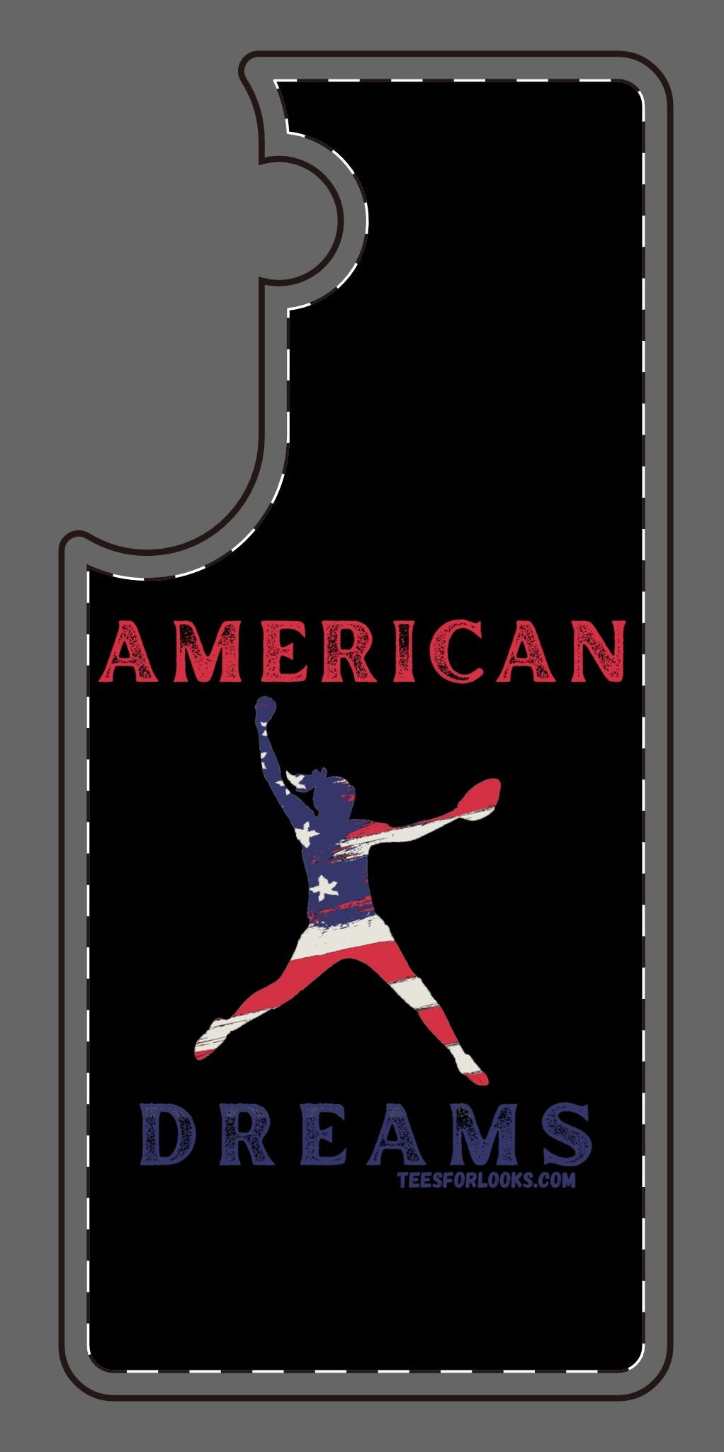 American Dreams Silicone Phone Case - Patriotic Design for Sports Lovers