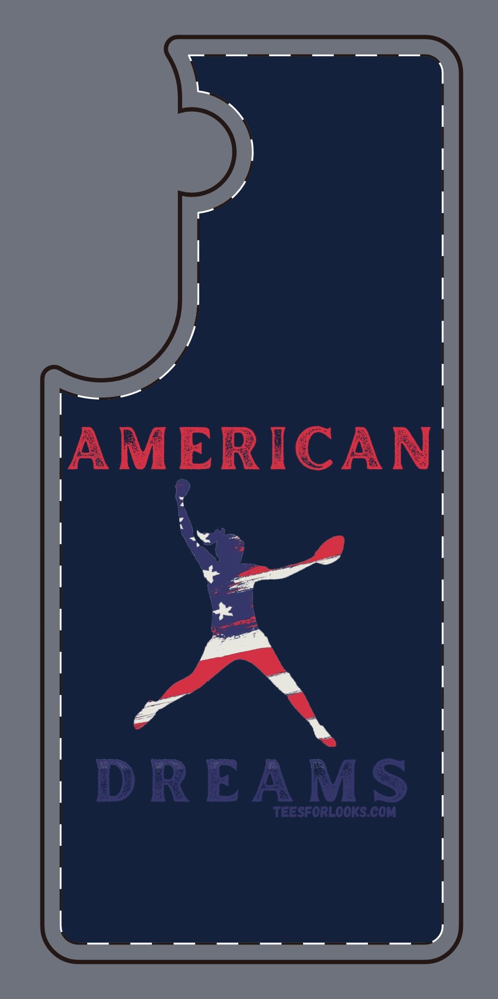 American Dreams Silicone Phone Case - Patriotic Design for Sports Lovers