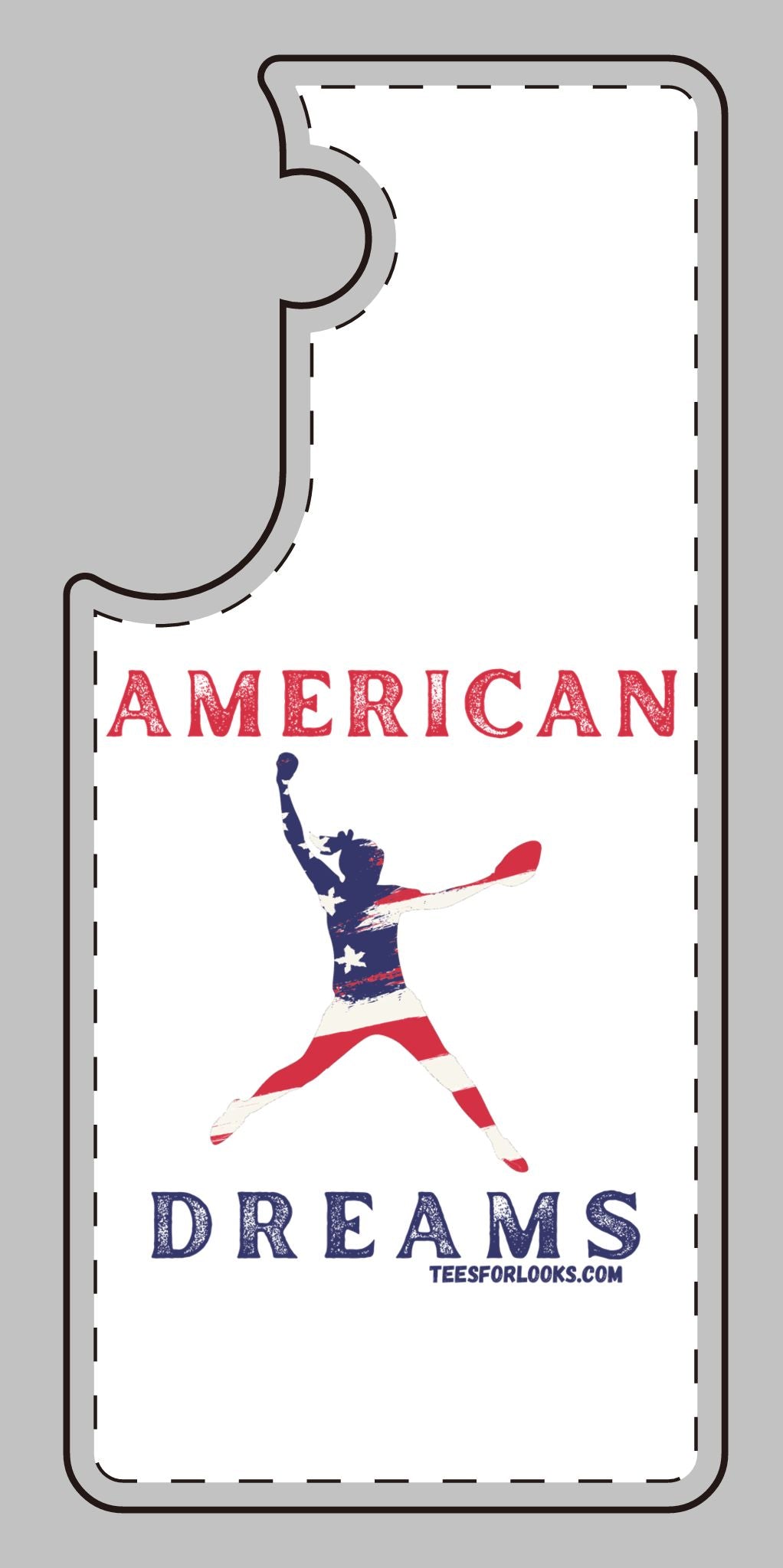 American Dreams Silicone Phone Case - Patriotic Design for Sports Lovers