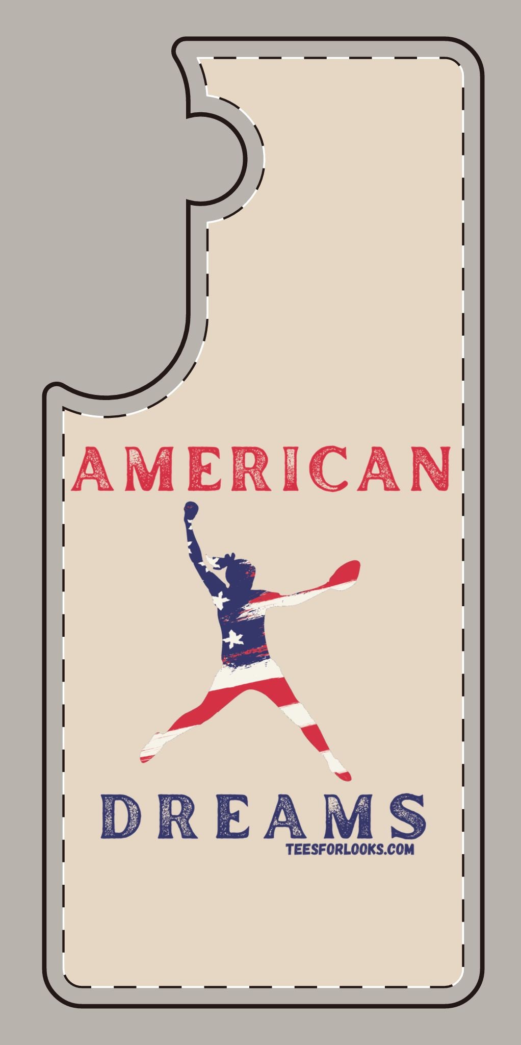 American Dreams Silicone Phone Case - Patriotic Design for Sports Lovers