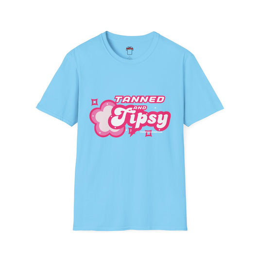 Tanned and Tipsy Unisex Softstyle T-Shirt - Fun Summer Vibe Tee