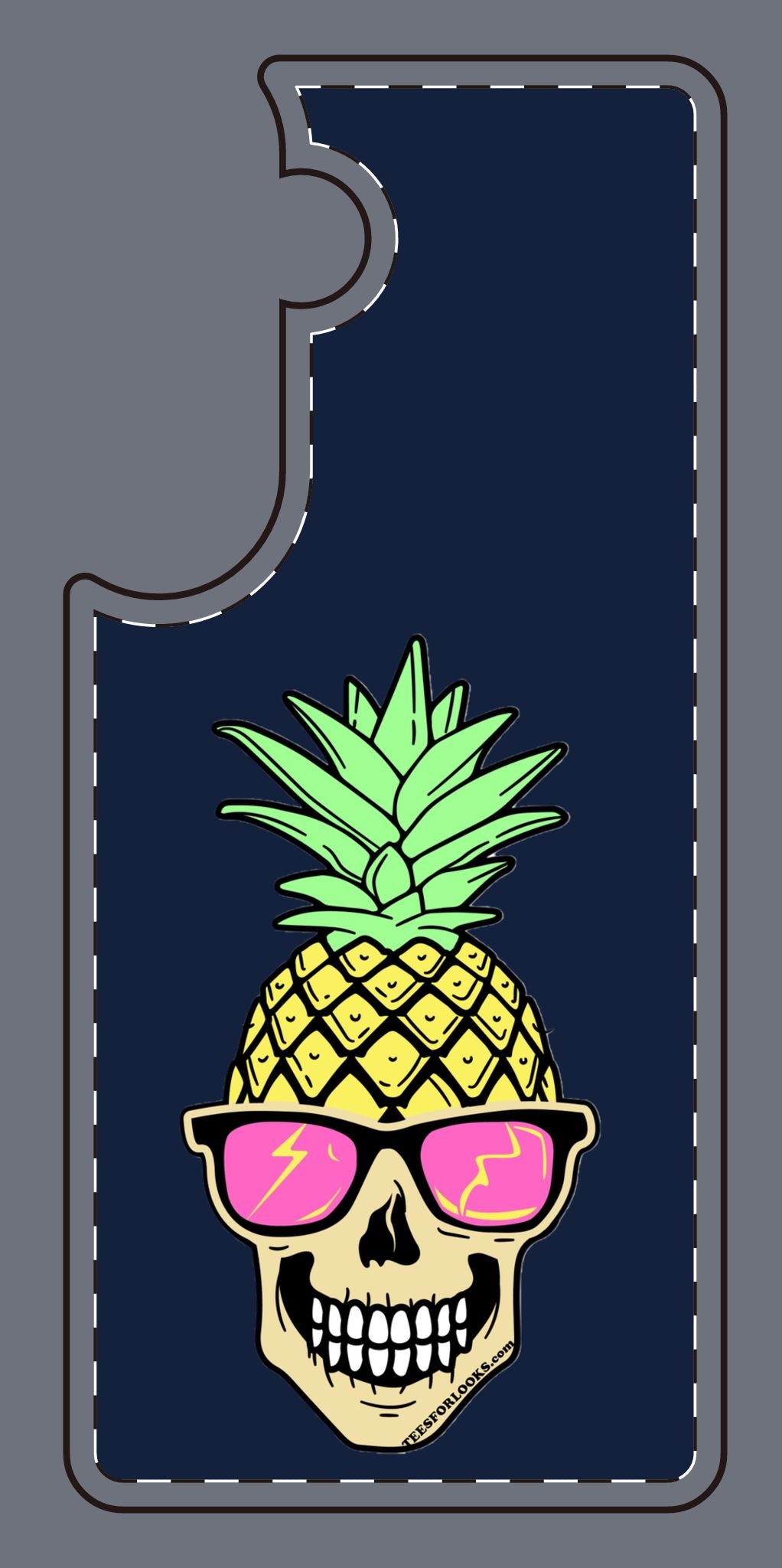 Cool Pineapple Skull Silicone Phone Case - Funky Summer Vibe