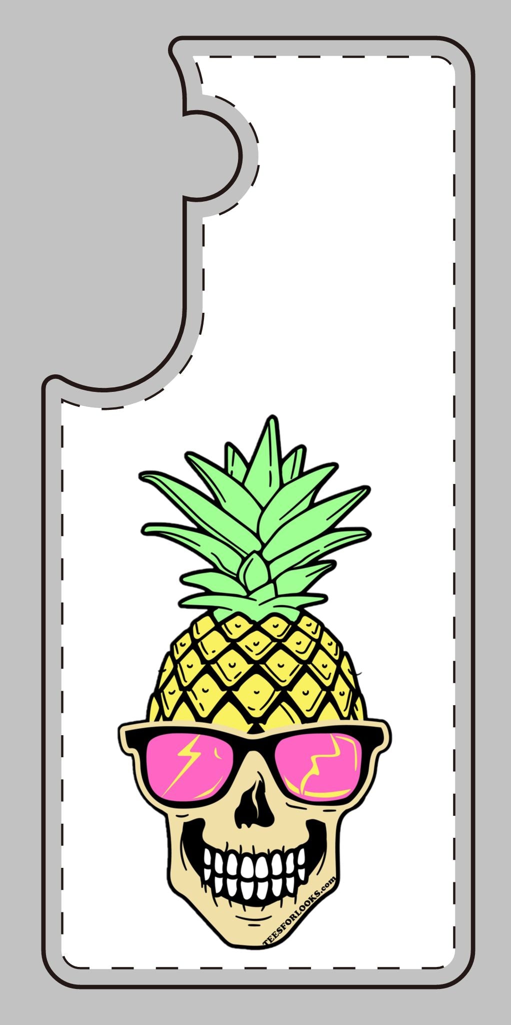 Cool Pineapple Skull Silicone Phone Case - Funky Summer Vibe