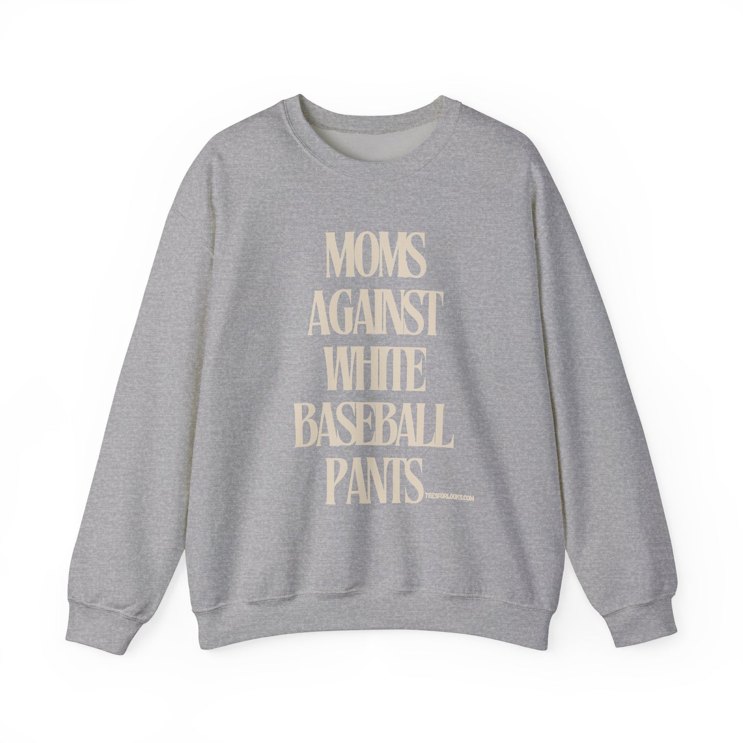 Moms Against White Baseball Pants Sweatshirt | Unisex Heavy Blend™ Crewneck