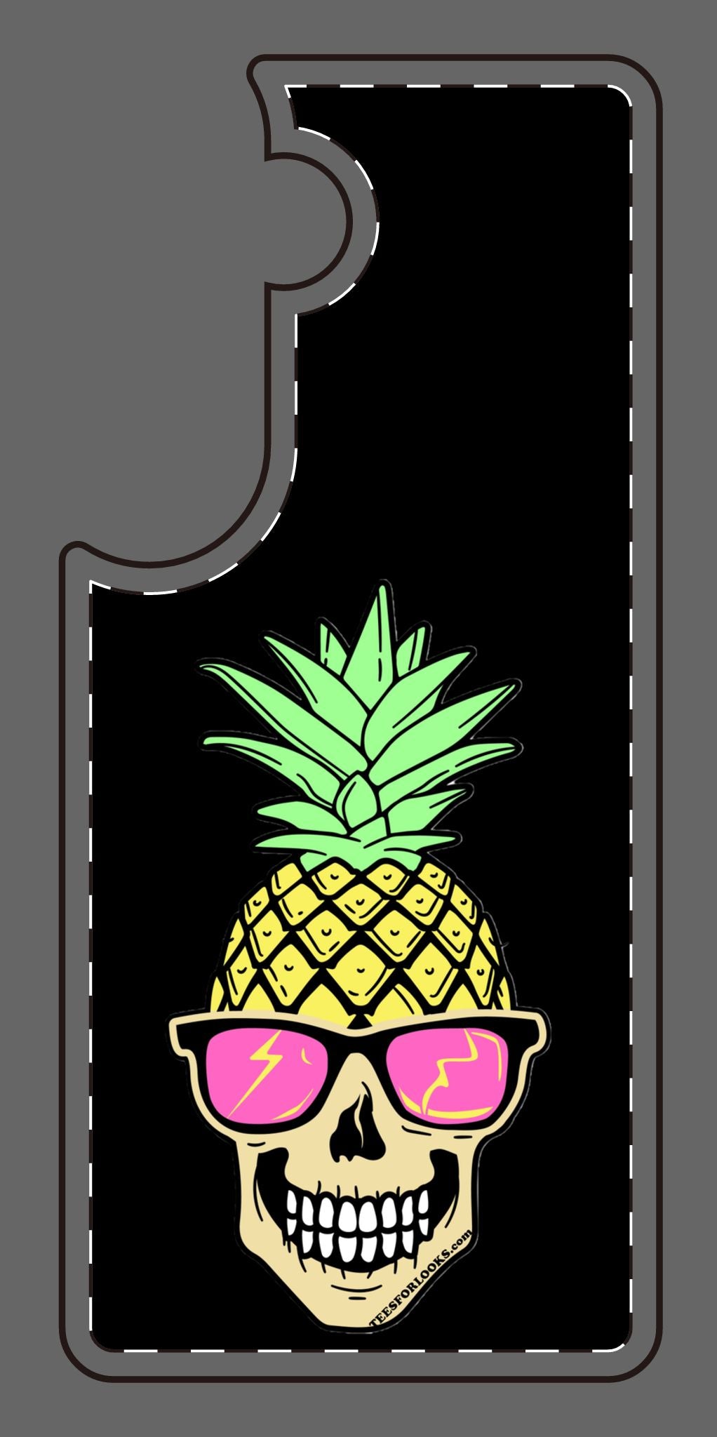 Cool Pineapple Skull Silicone Phone Case - Funky Summer Vibe