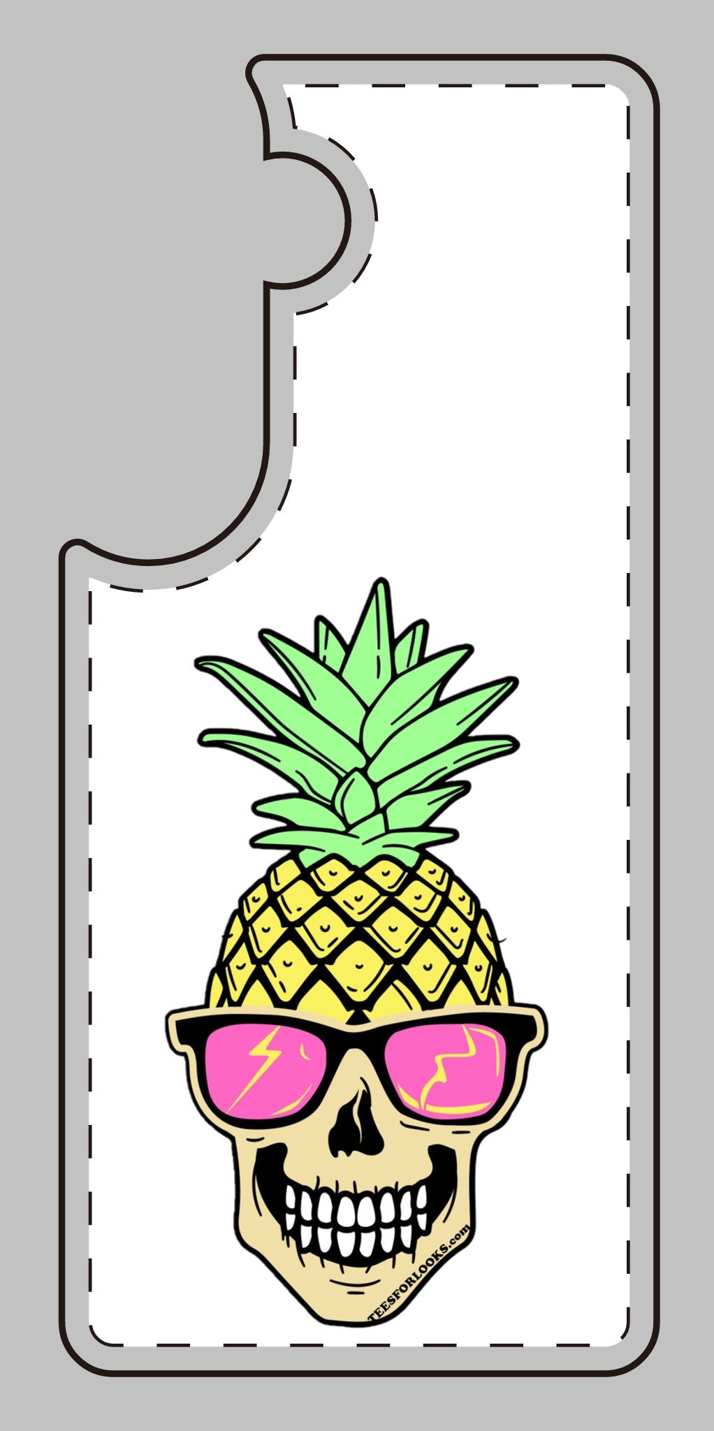 Cool Pineapple Skull Silicone Phone Case - Funky Summer Vibe