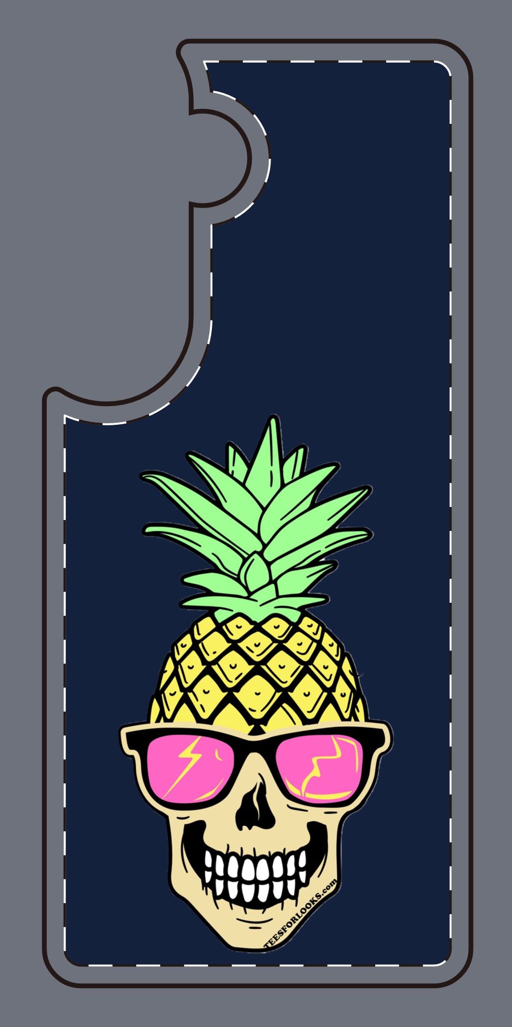 Cool Pineapple Skull Silicone Phone Case - Funky Summer Vibe