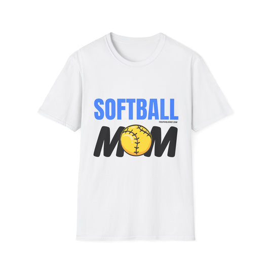 Softball Mom Unisex Softstyle T-Shirt - Perfect Gift for Softball Enthusiasts