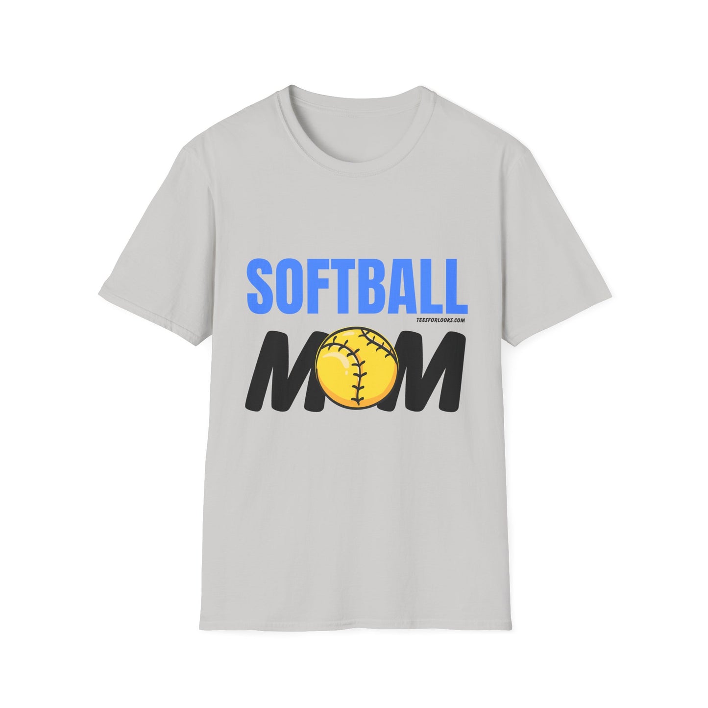 Softball Mom Unisex Softstyle T-Shirt - Perfect Gift for Softball Enthusiasts