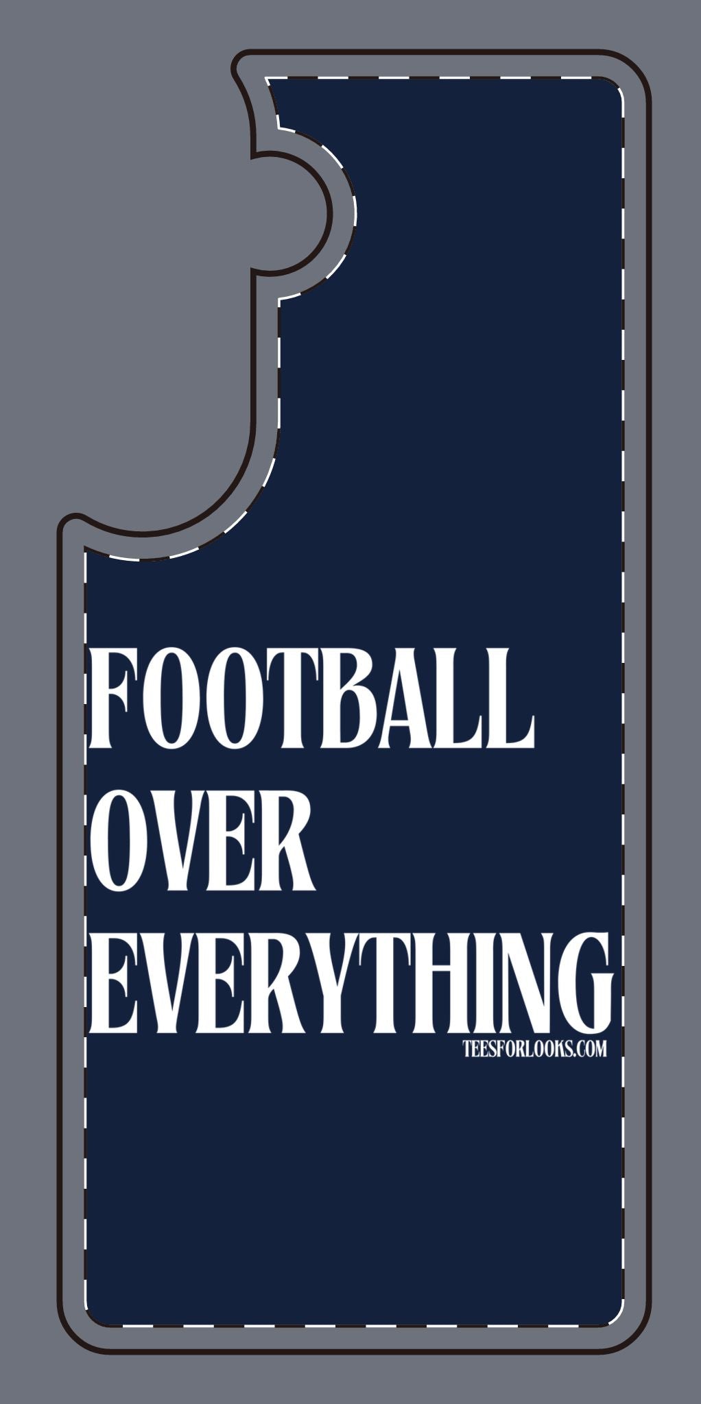 Football Over Everything Silicone Phone Case - Perfect for Sports Fans