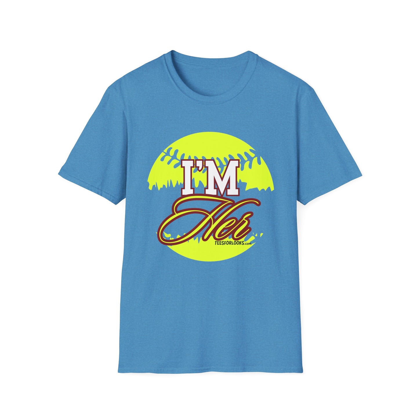 I'm Her Unisex Softstyle T-Shirt | Sporty and Fun Graphic Tee for Softball Lovers