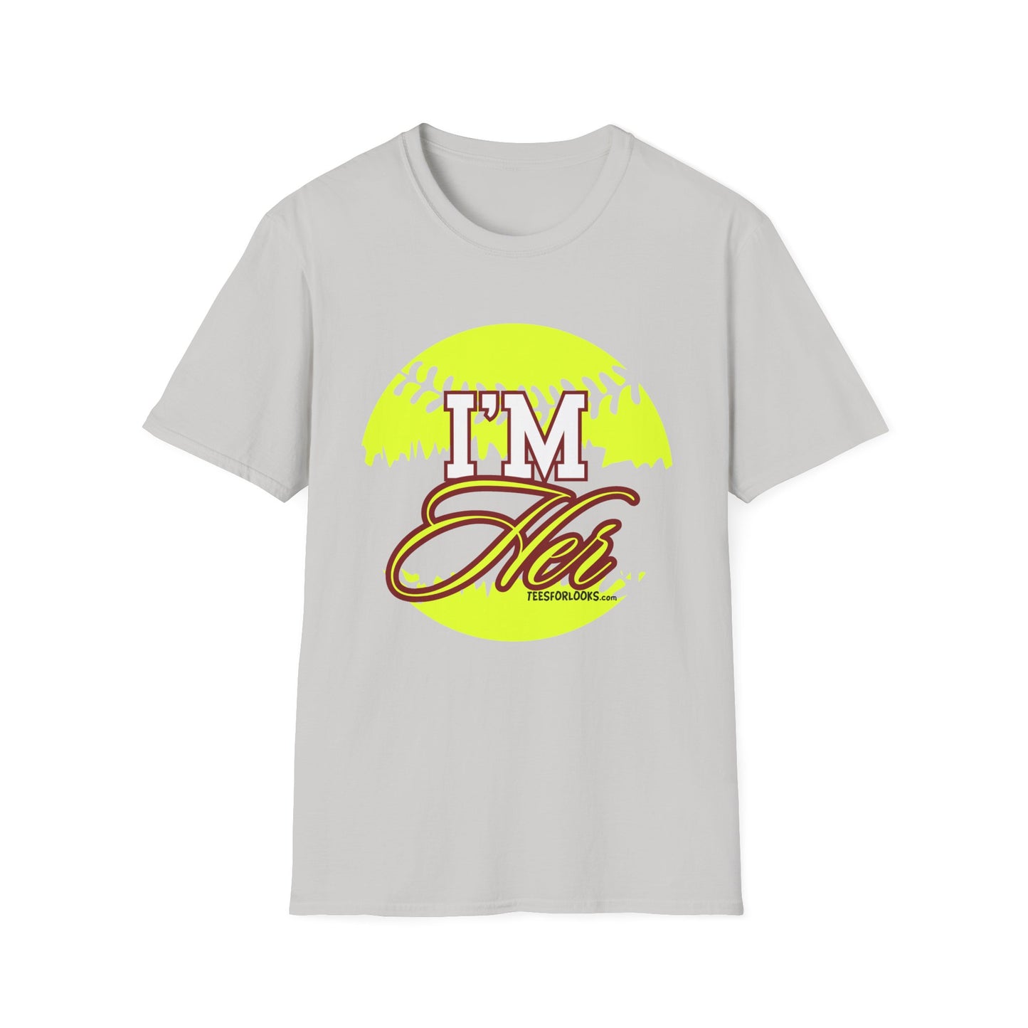 I'm Her Unisex Softstyle T-Shirt | Sporty and Fun Graphic Tee for Softball Lovers