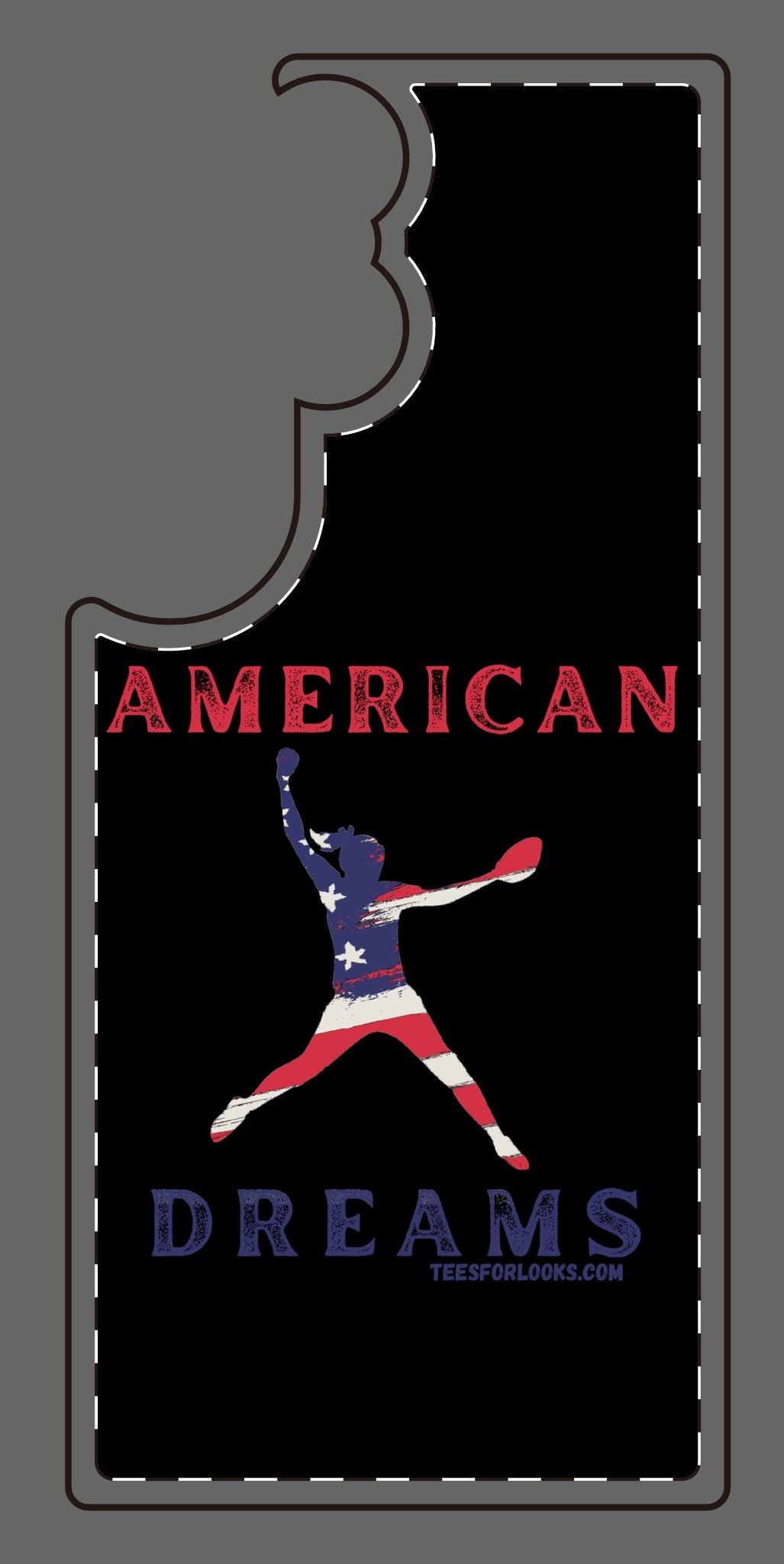 American Dreams Silicone Phone Case - Patriotic Design for Sports Lovers