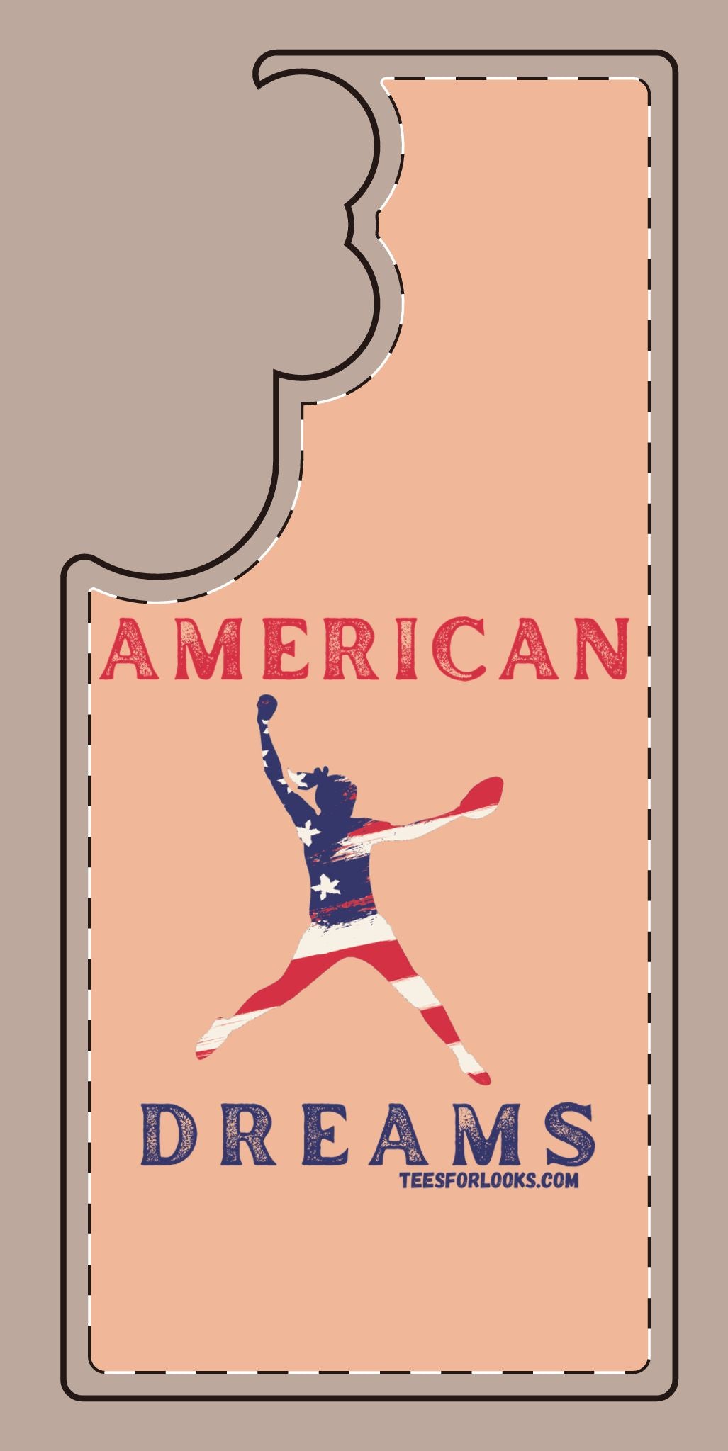 American Dreams Silicone Phone Case - Patriotic Design for Sports Lovers